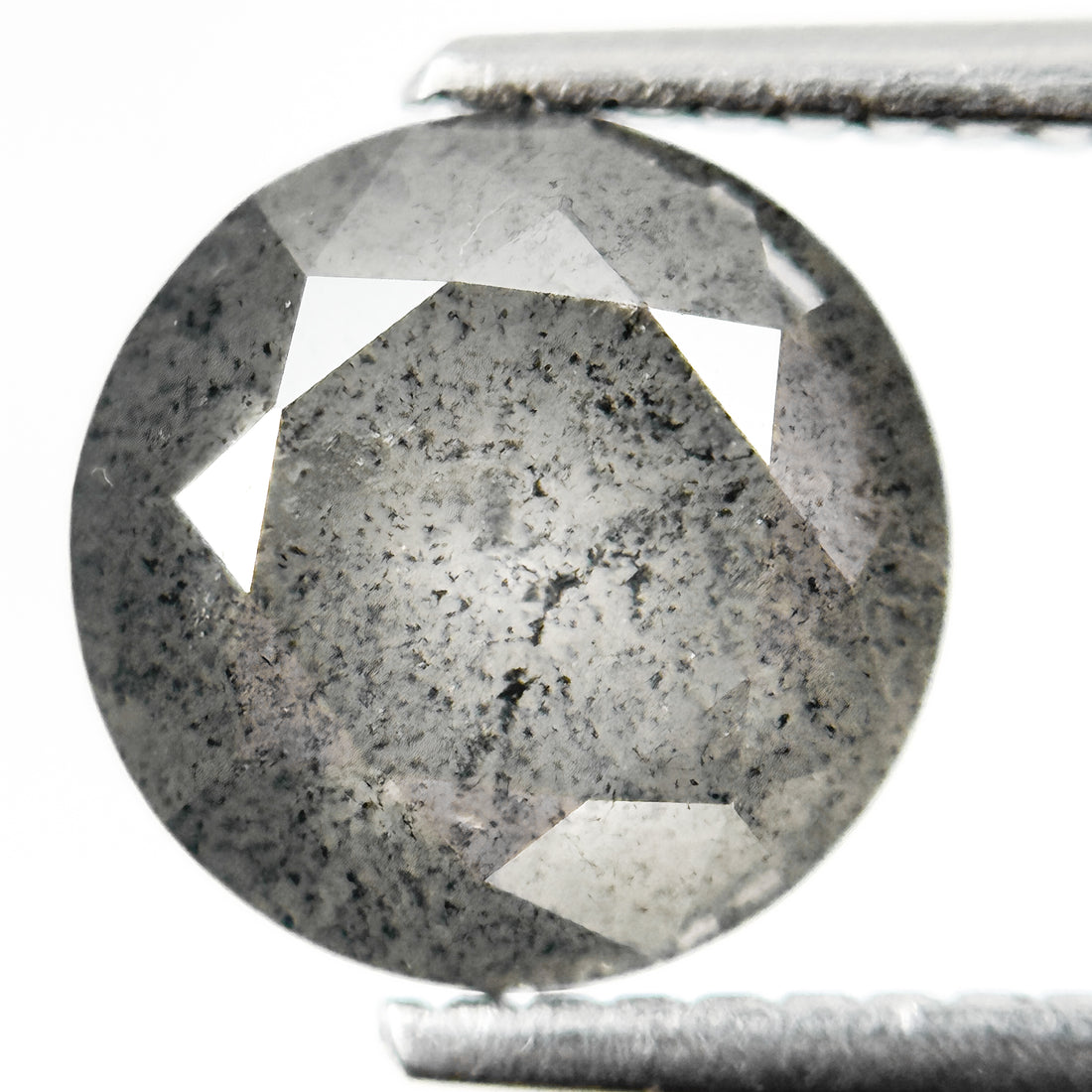 3.10 Ct Round Brilliant Cut Grey Natural Salt and Pepper Diamond