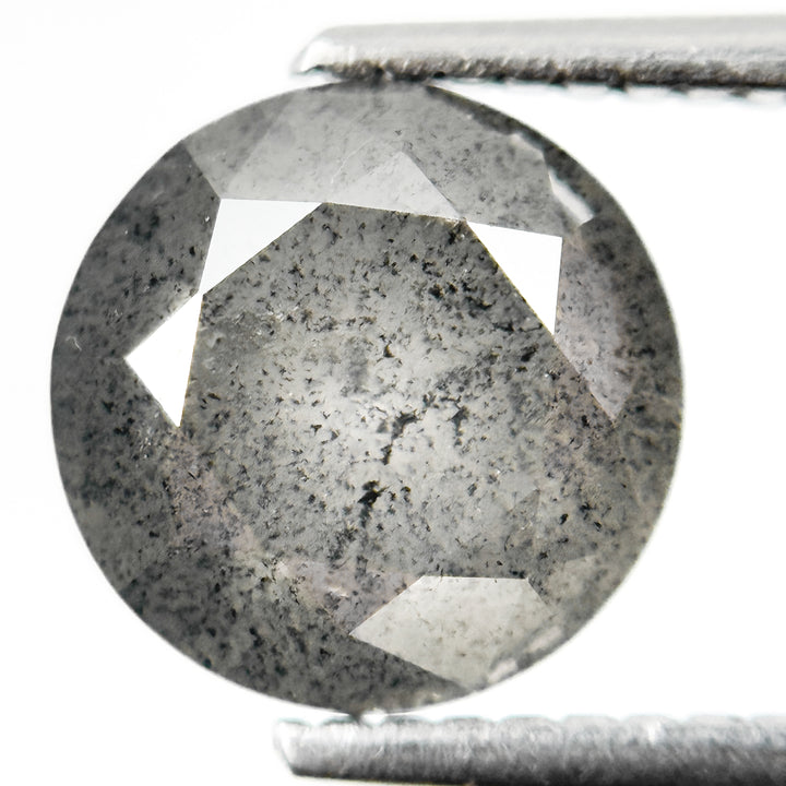 3.10 Ct Round Brilliant Cut Grey Natural Salt and Pepper Diamond