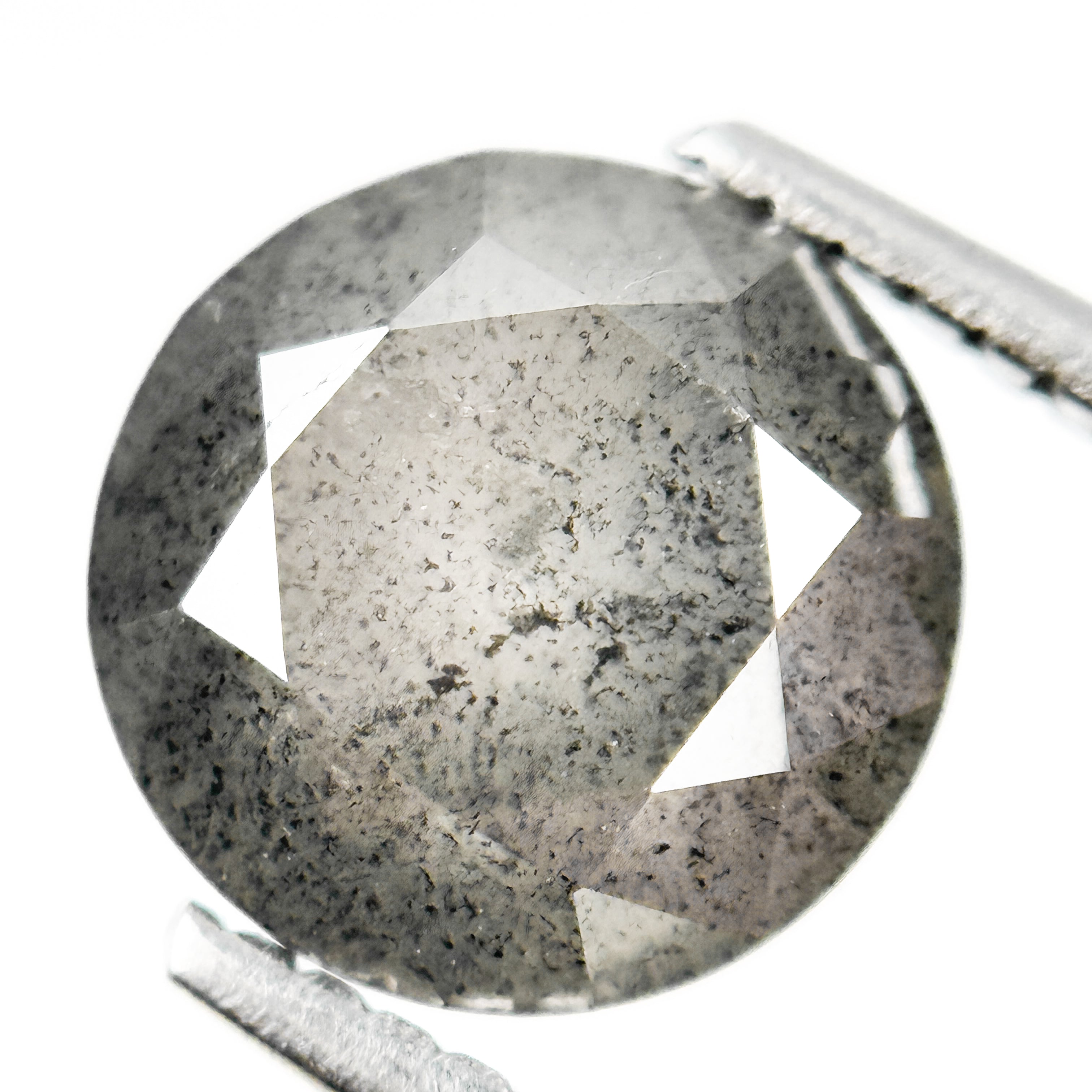 3.10 Ct Round Brilliant Cut Grey Natural Salt and Pepper Diamond