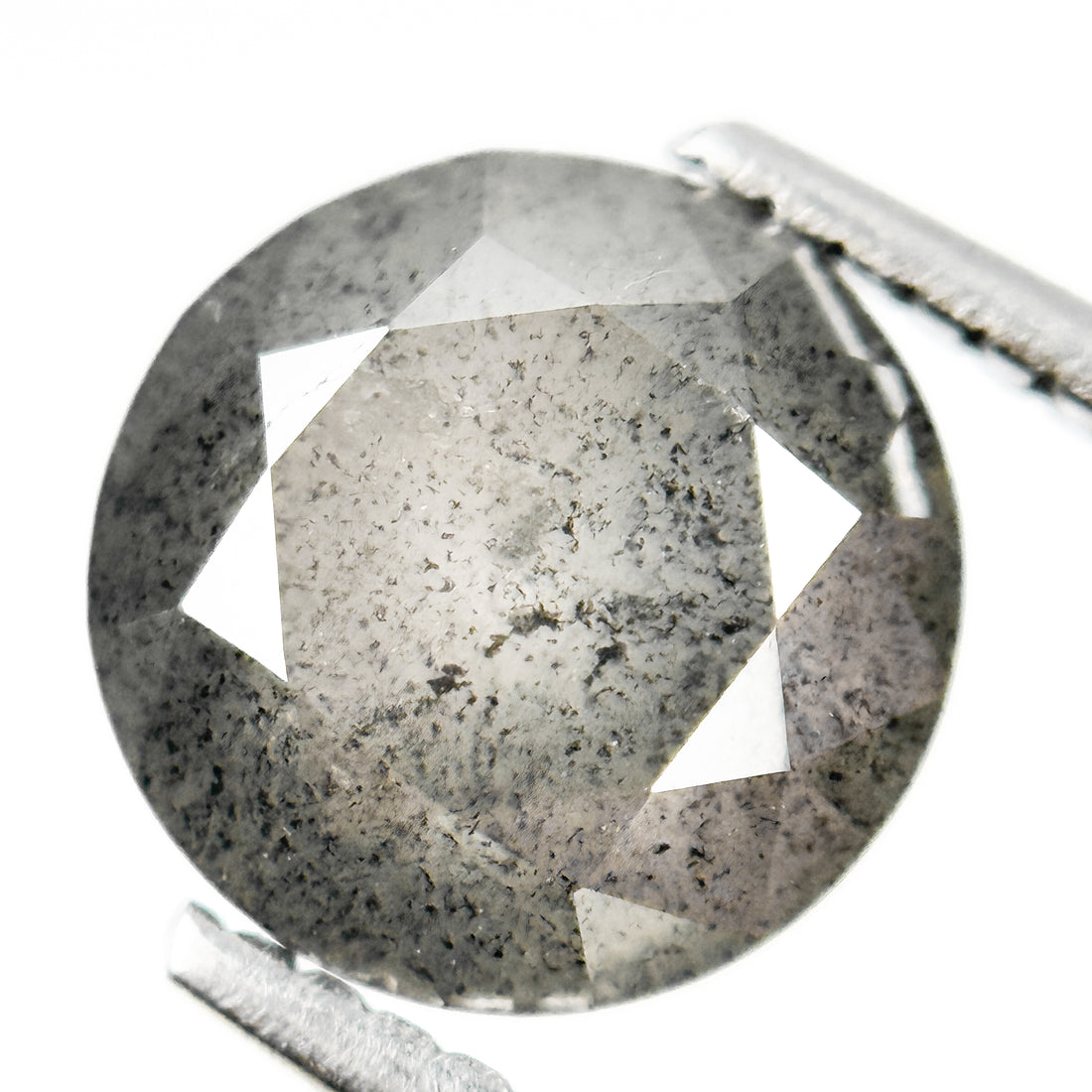 3.10 Ct Round Brilliant Cut Grey Natural Salt and Pepper Diamond
