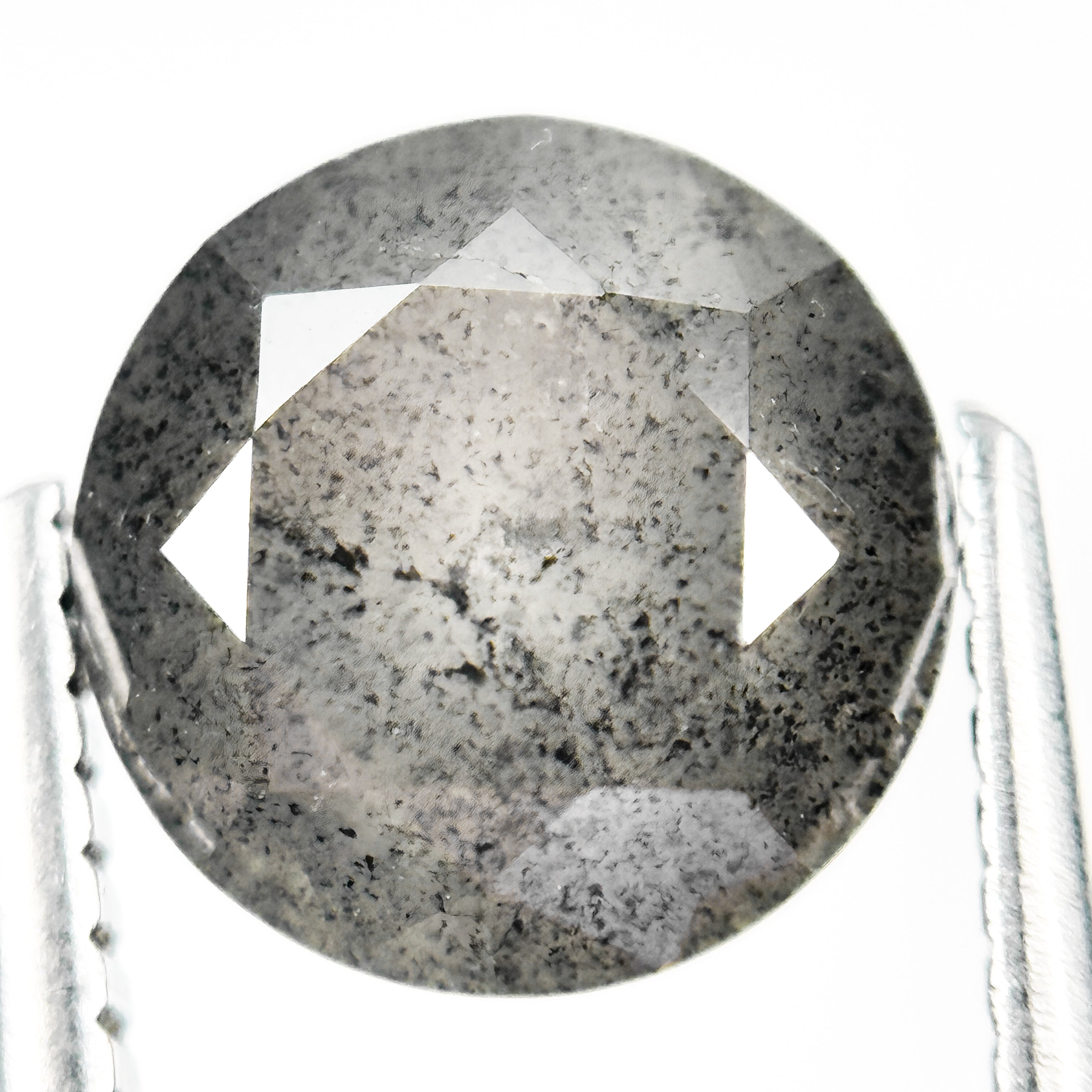 3.10 Ct Round Brilliant Cut Grey Natural Salt and Pepper Diamond