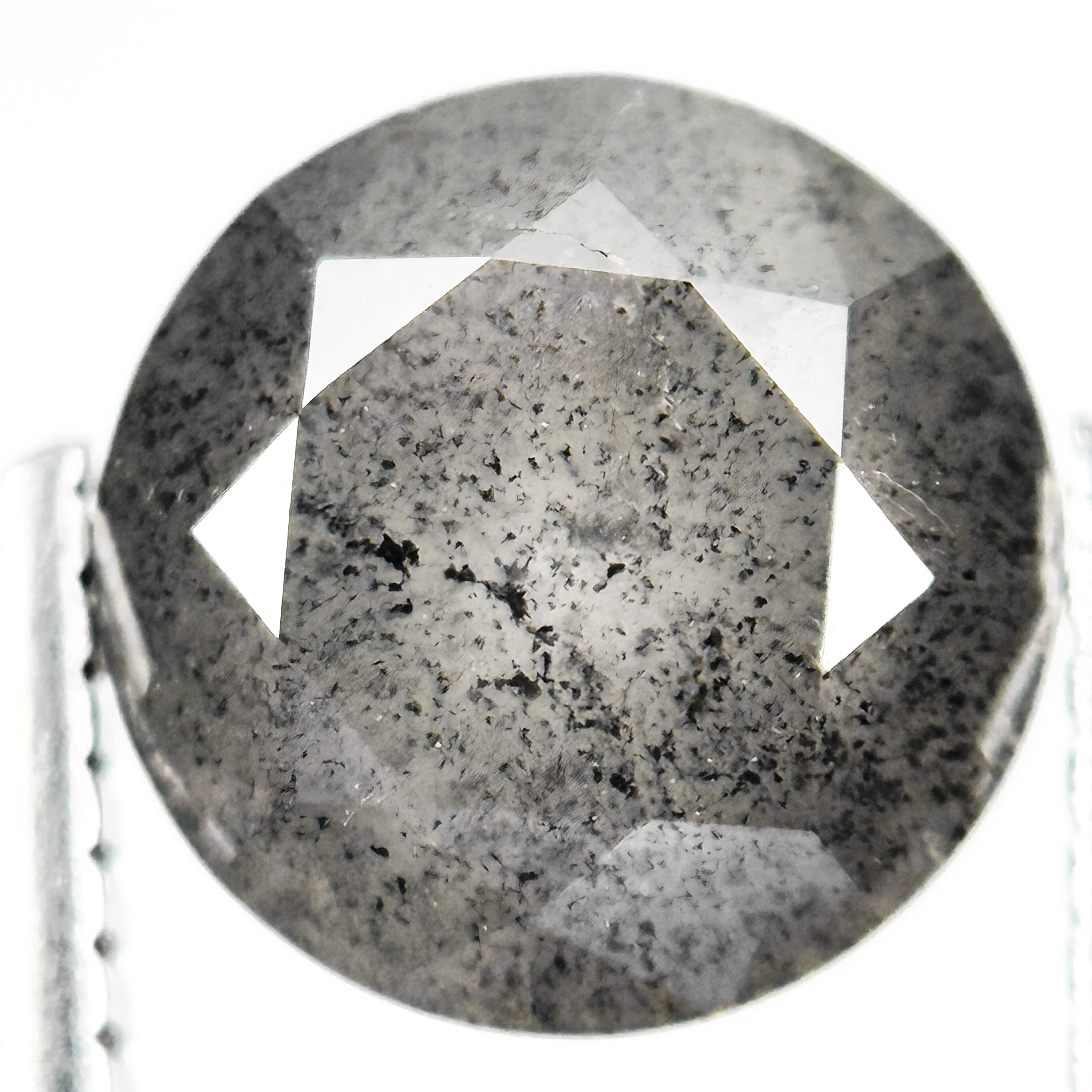 3.10 Ct Round Brilliant Cut Grey Natural Salt and Pepper Diamond