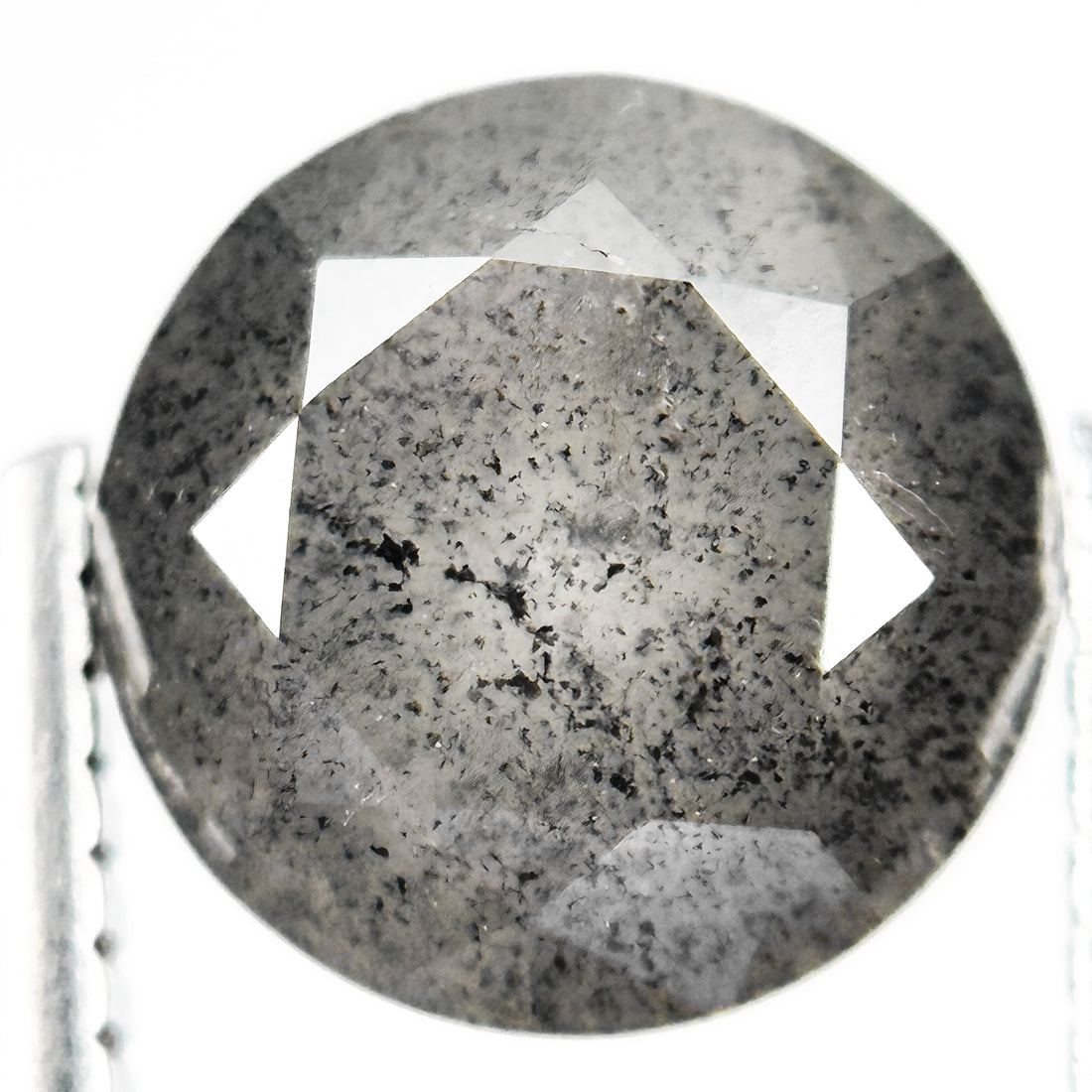 3.10 Ct Round Brilliant Cut Grey Natural Salt and Pepper Diamond