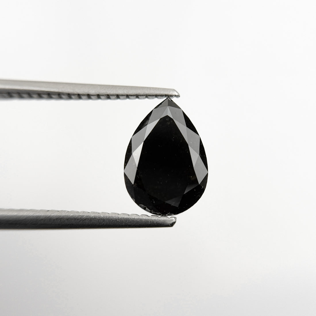1.97 Ct Pear Rose Cut Black Natural Fancy Diamond
