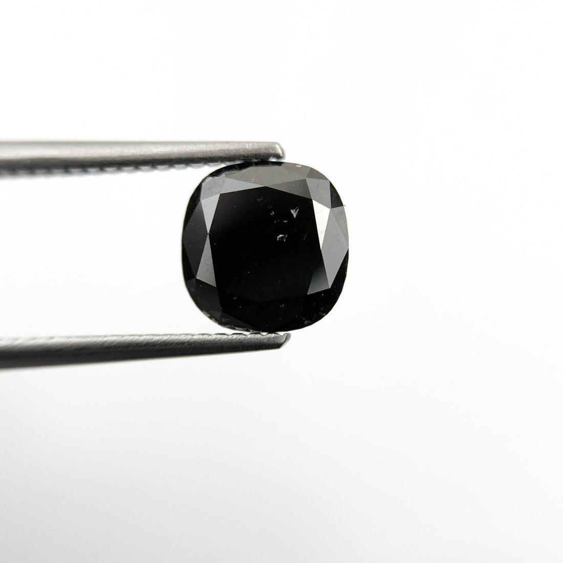2.27 Ct Cushion Rose Cut Black Natural Fancy Diamond