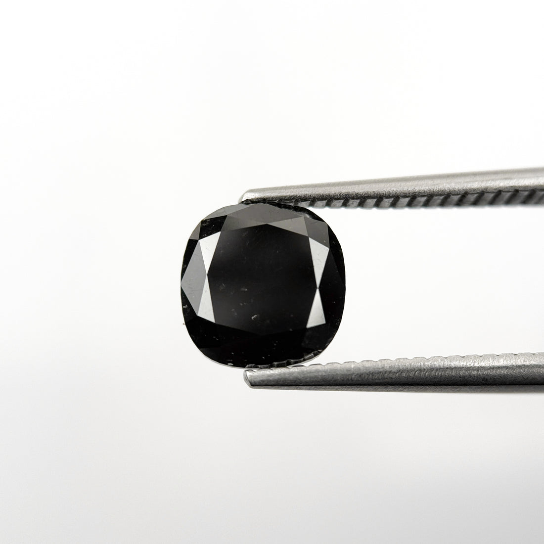 2.27 Ct Cushion Rose Cut Black Natural Fancy Diamond