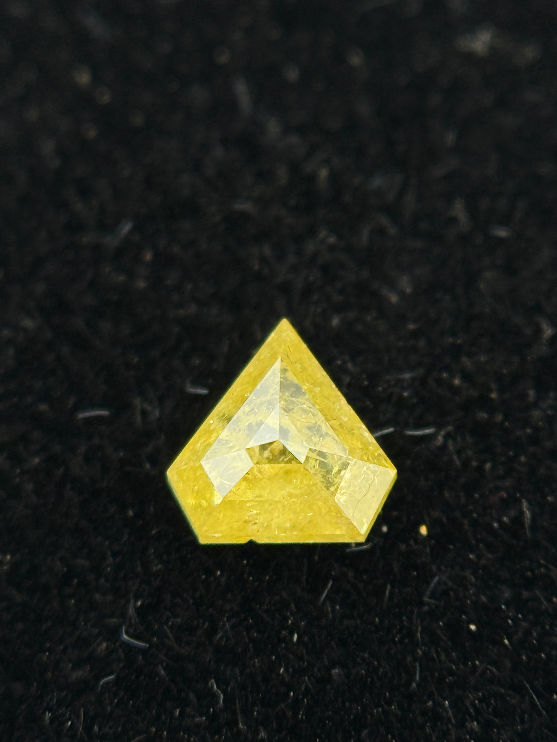 0.23 Ct Pentagon Rose Cut Yellow Natural Salt and Pepper Diamond