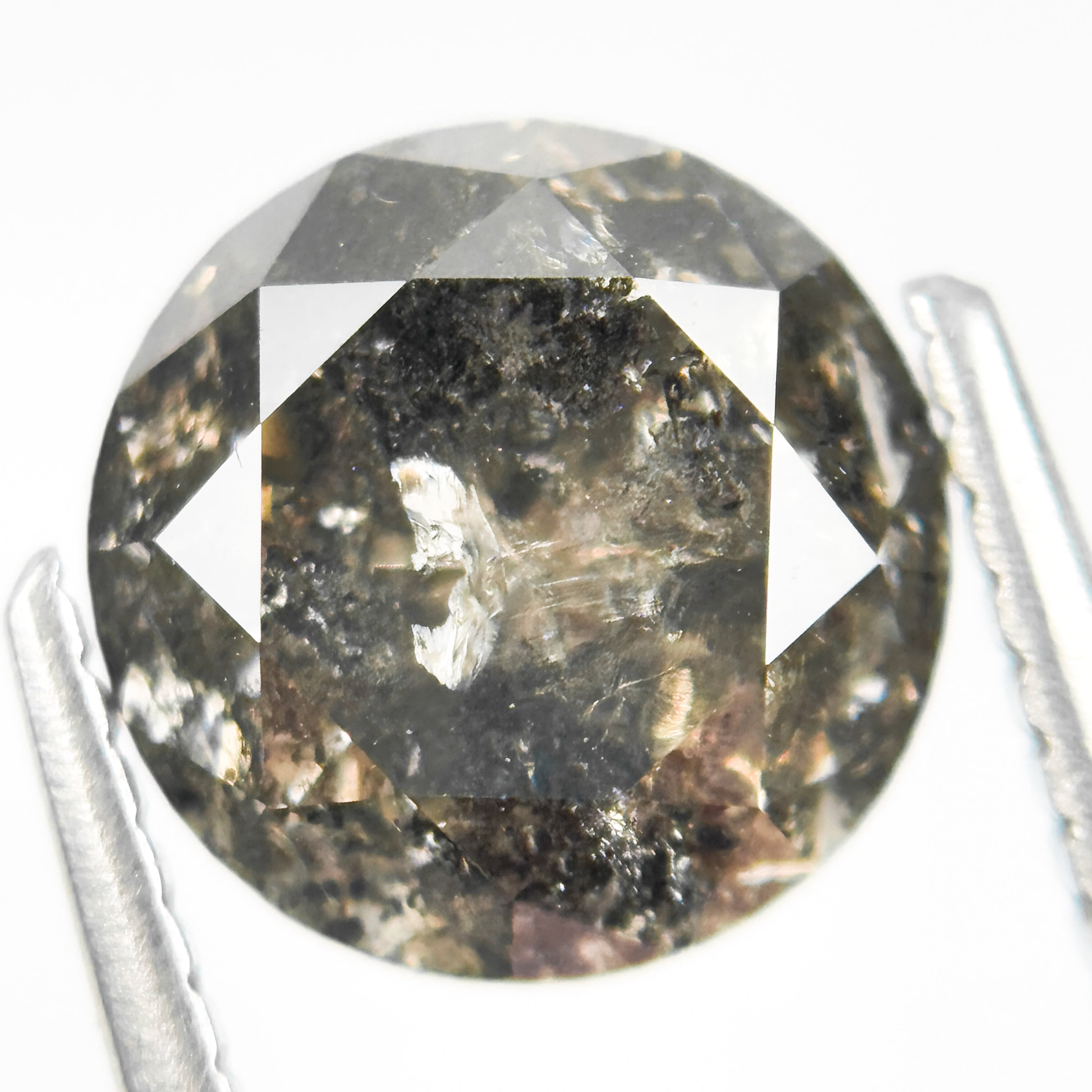 2.78 Ct Round Brilliant Cut Brown Natural Salt and Pepper Diamond
