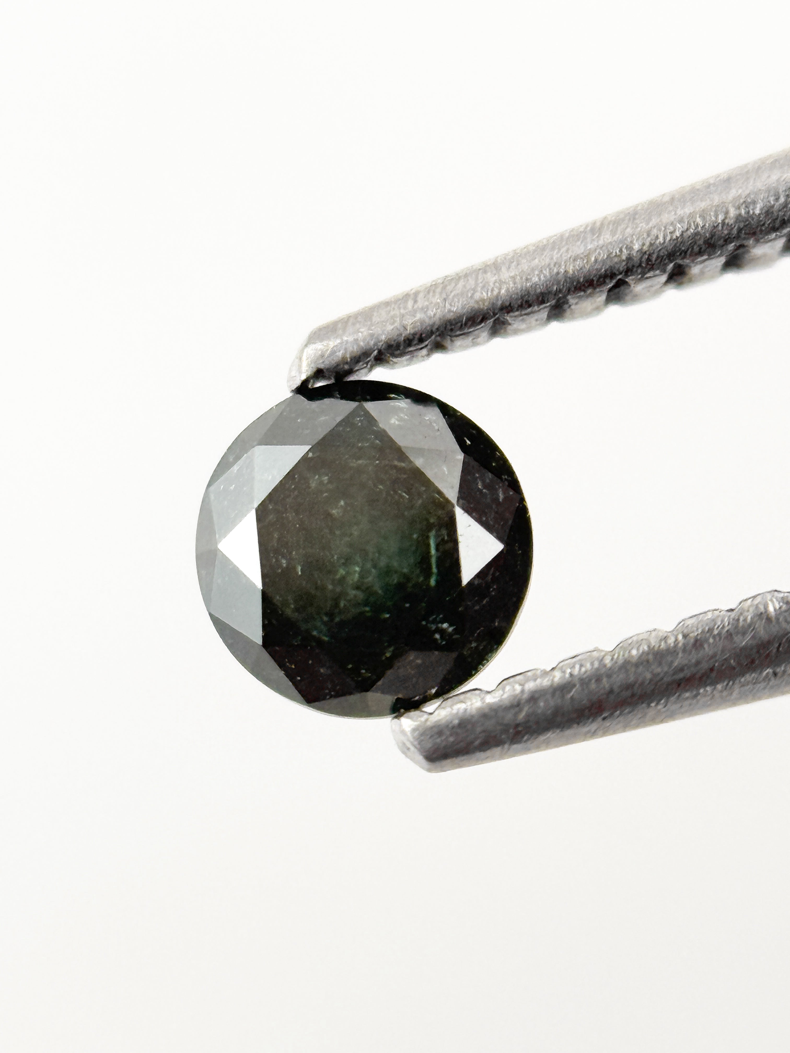4.3 MM Round Brilliant Cut Green Natural fancy Galaxy Diamond