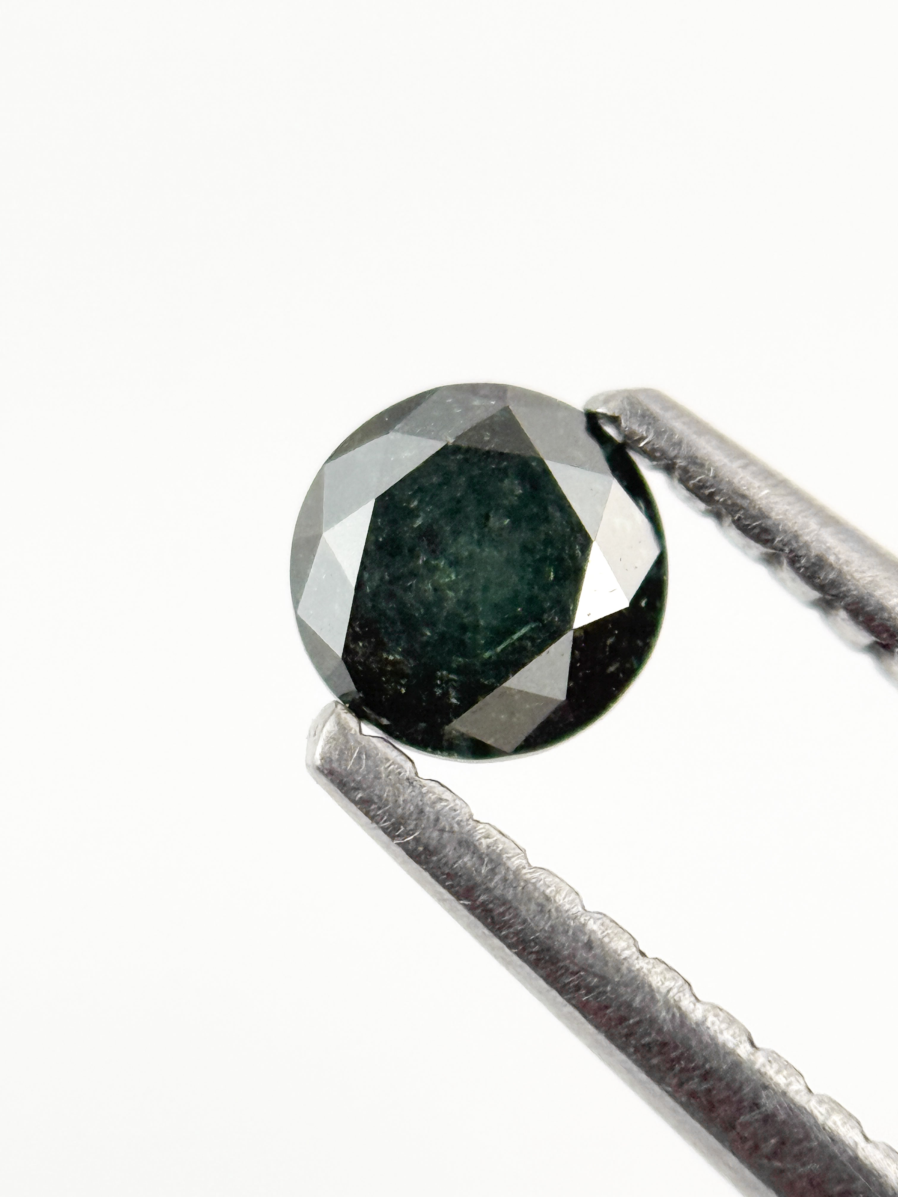 4.3 MM Round Brilliant Cut Green Natural fancy Galaxy Diamond