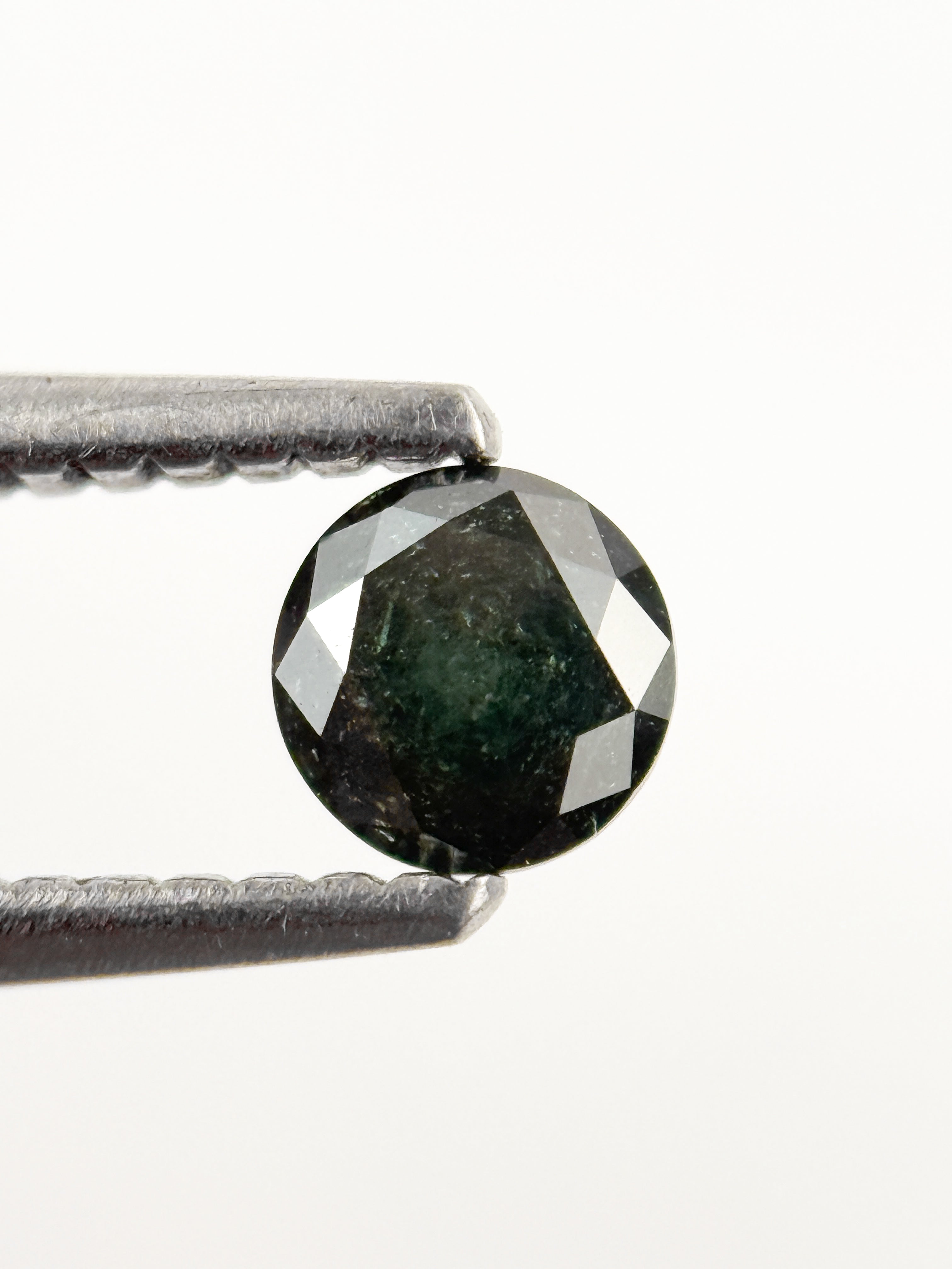 4.3 MM Round Brilliant Cut Green Natural fancy Galaxy Diamond