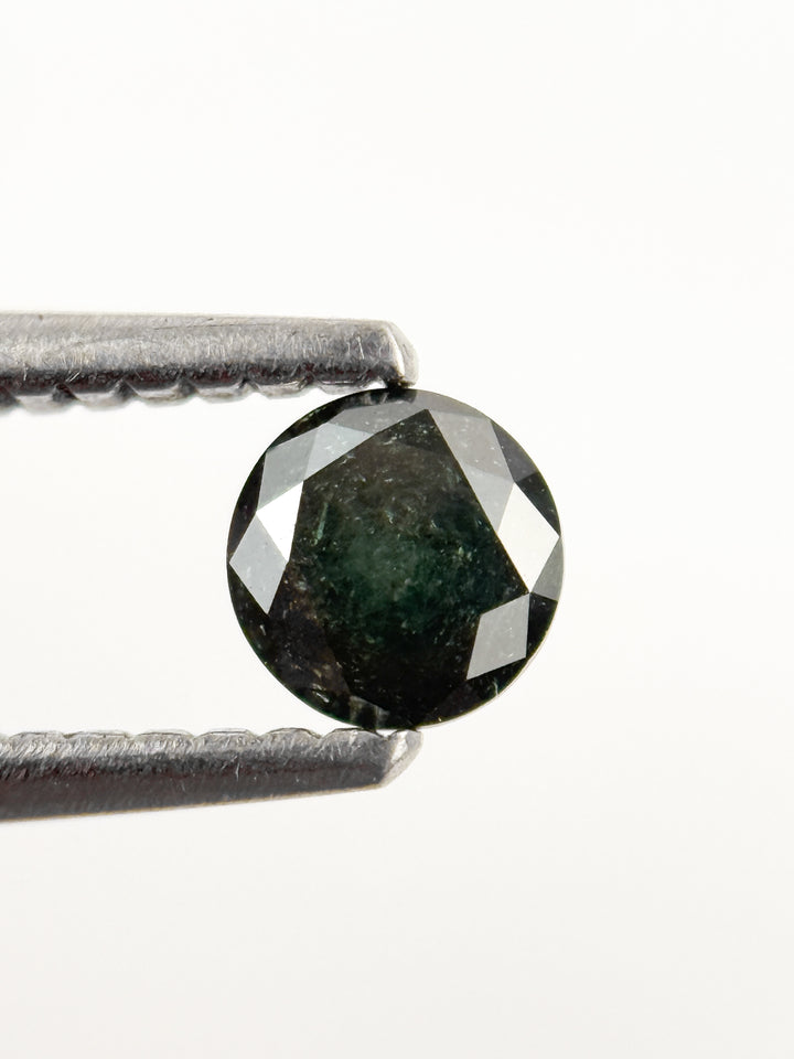 4.3 MM Round Brilliant Cut Green Natural fancy Galaxy Diamond