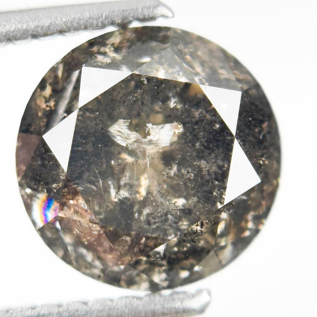 2.78 Ct Round Brilliant Cut Brown Natural Salt and Pepper Diamond