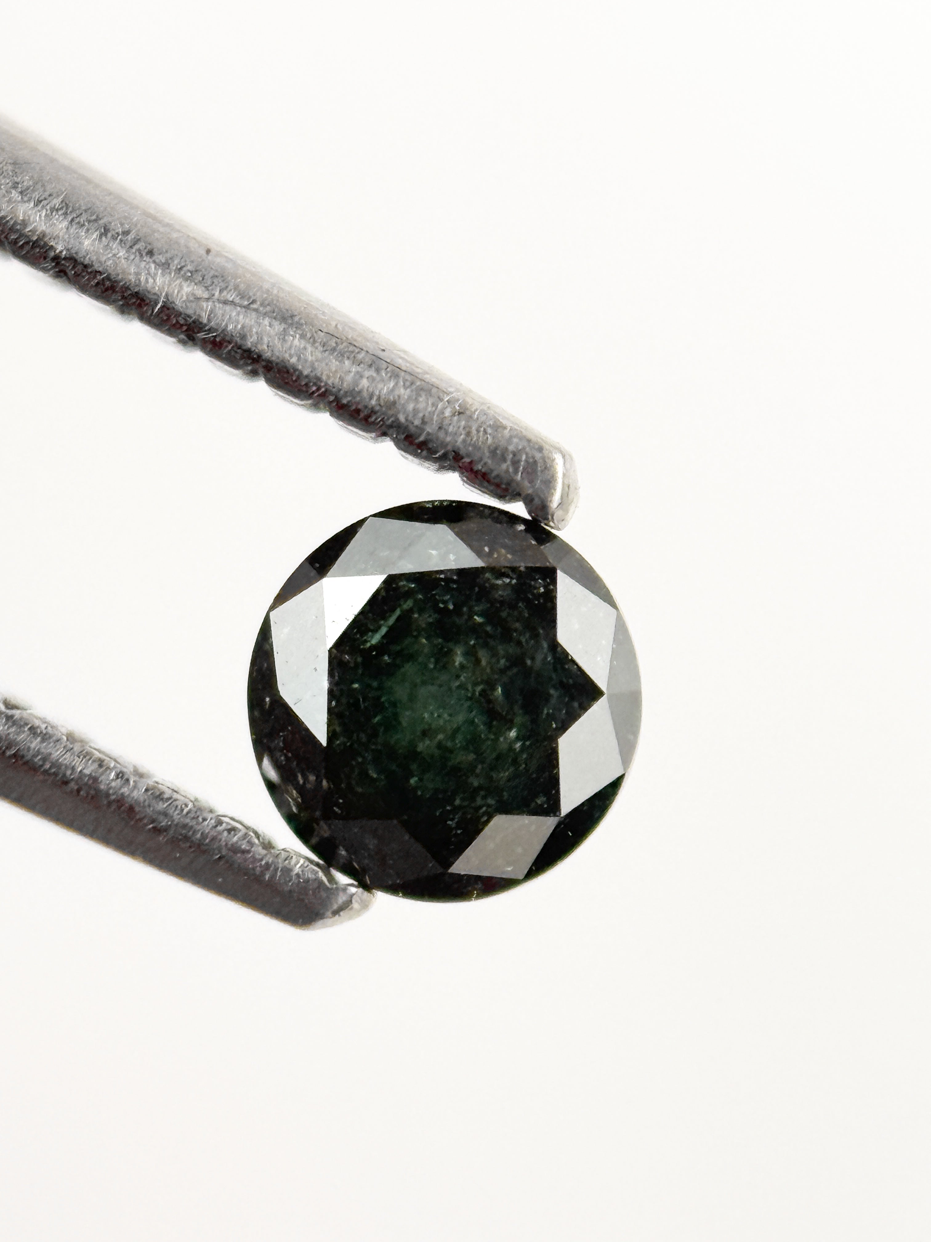 4.3 MM Round Brilliant Cut Green Natural fancy Galaxy Diamond