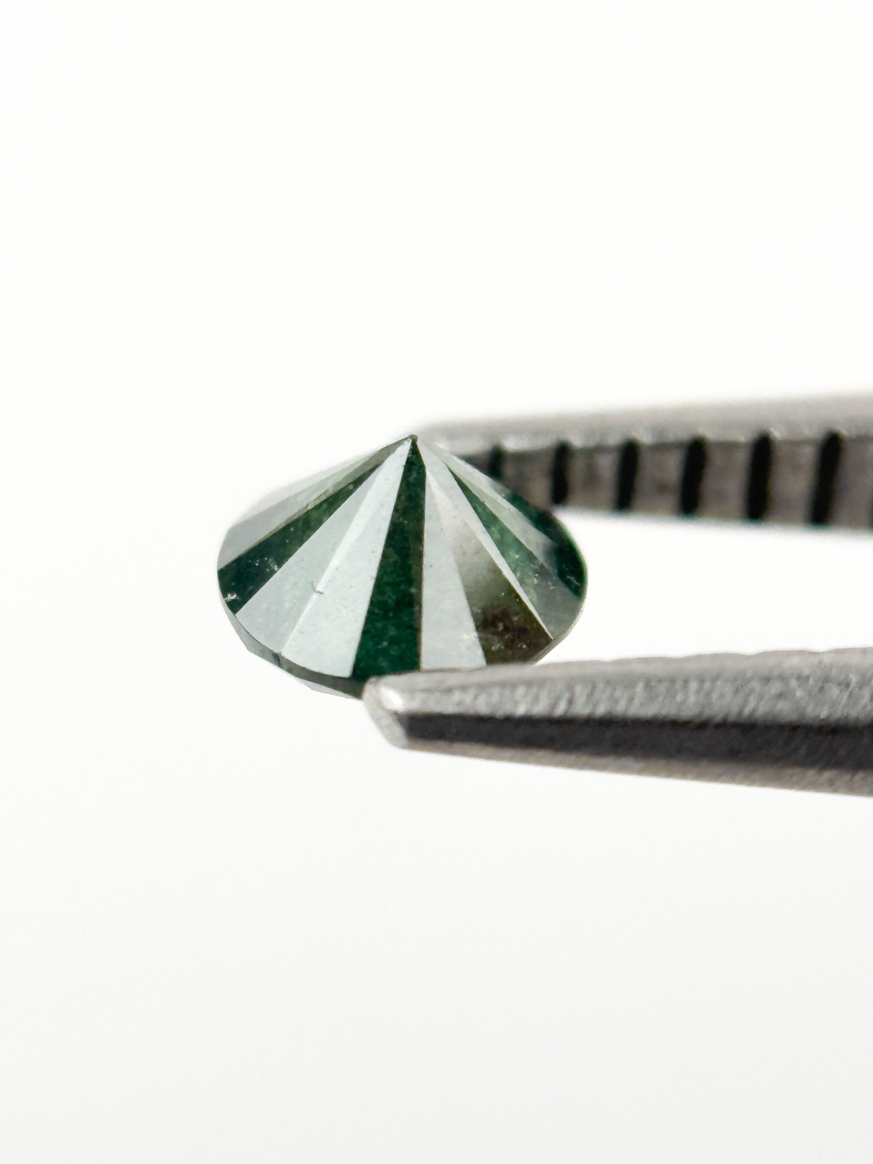 4.3 MM Round Brilliant Cut Green Natural fancy Galaxy Diamond