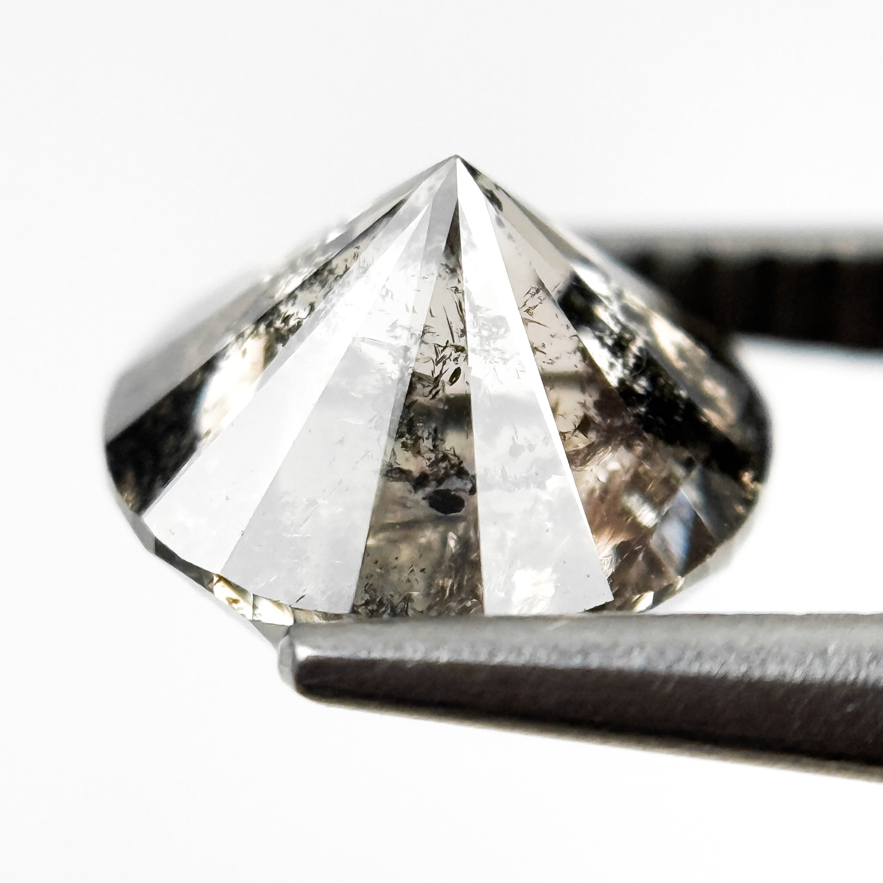 2.78 Ct Round Brilliant Cut Brown Natural Salt and Pepper Diamond