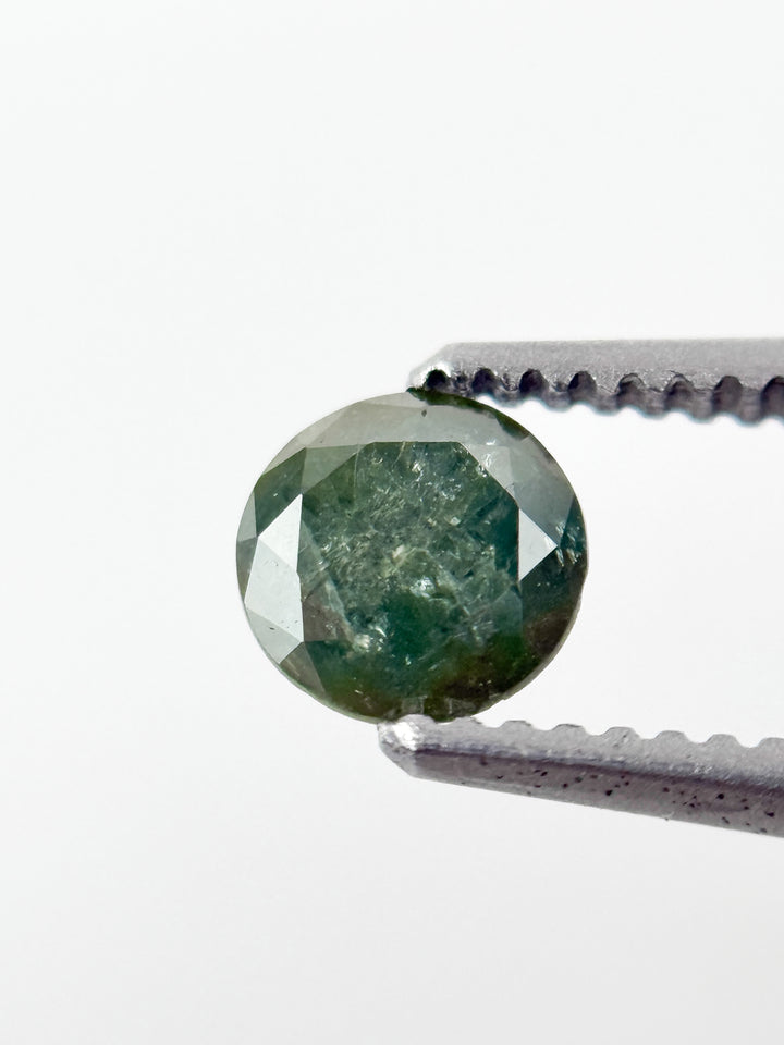 0.39 Ct Round Brilliant Cut Green Natural fancy Minimalist Diamond