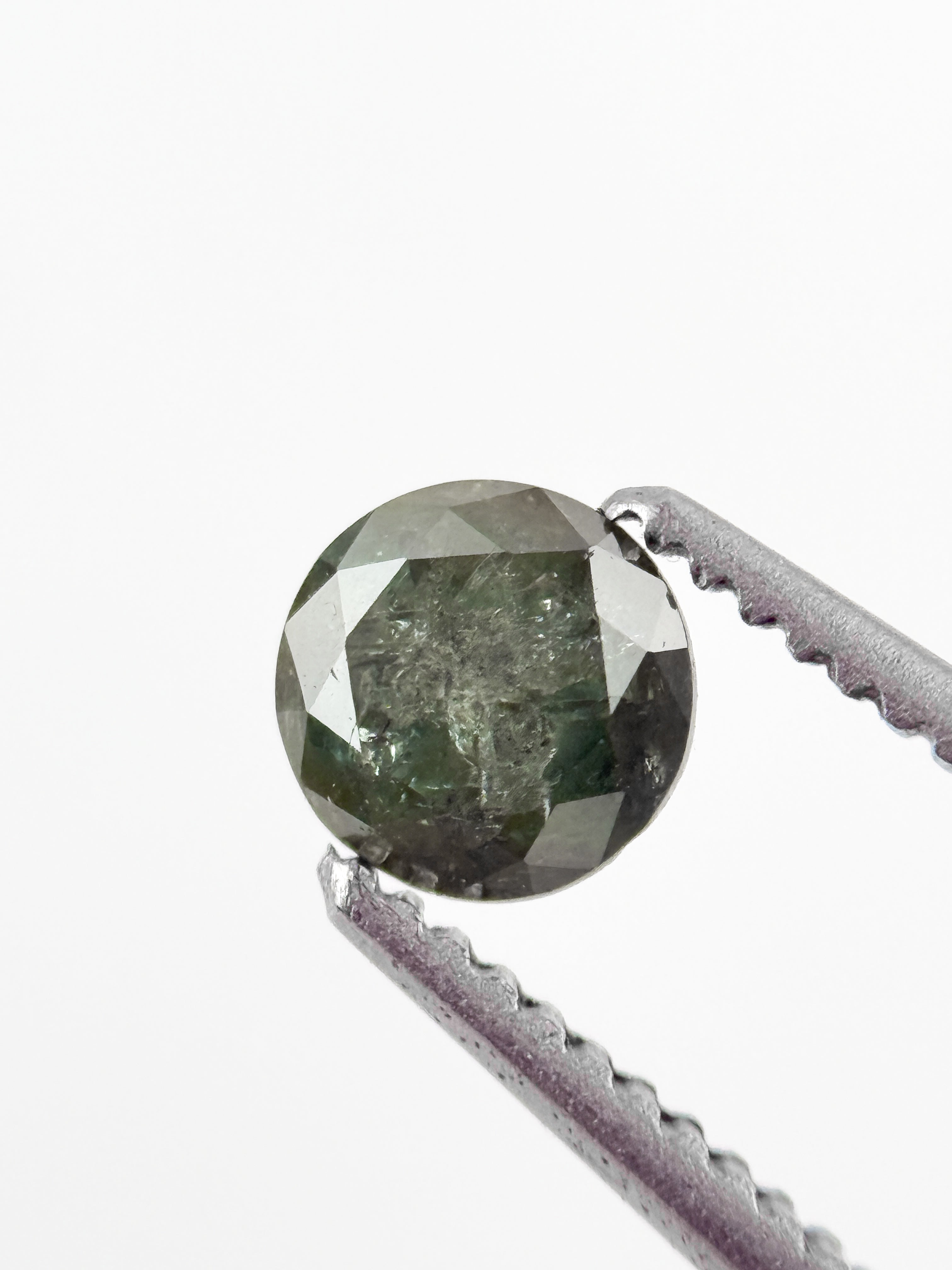 0.39 Ct Round Brilliant Cut Green Natural fancy Minimalist Diamond