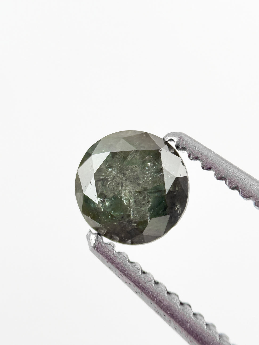 0.39 Ct Round Brilliant Cut Green Natural fancy Minimalist Diamond