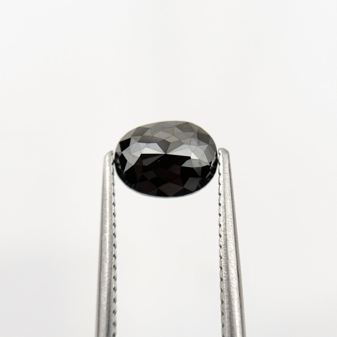 1.43 Ct Oval Rose Cut Black Natural Unique Diamond