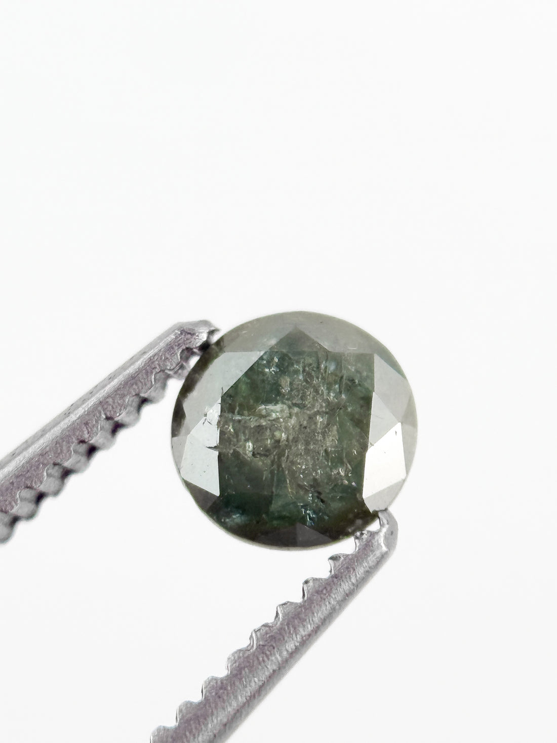0.39 Ct Round Brilliant Cut Green Natural fancy Minimalist Diamond