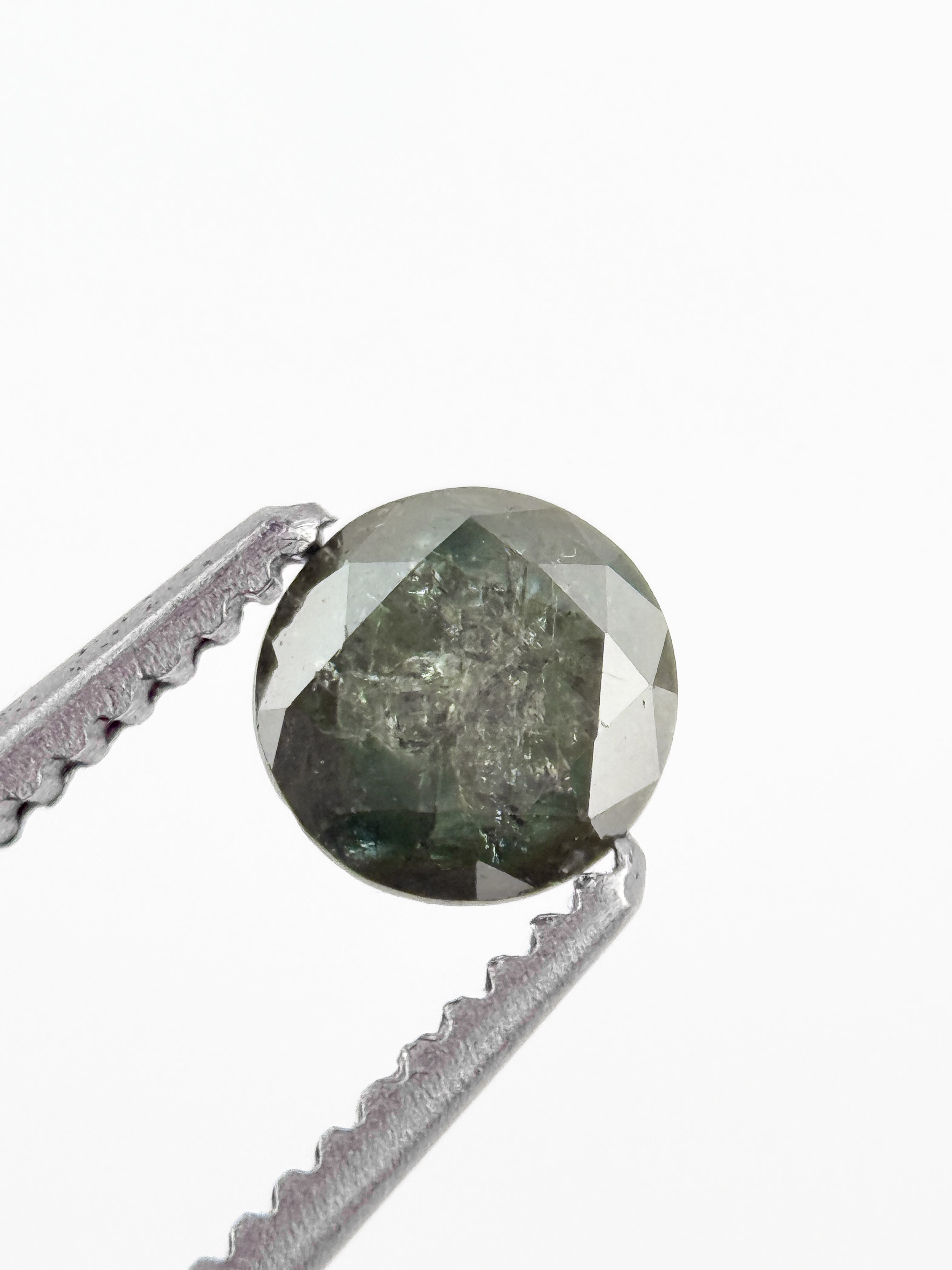 0.39 Ct Round Brilliant Cut Green Natural fancy Minimalist Diamond