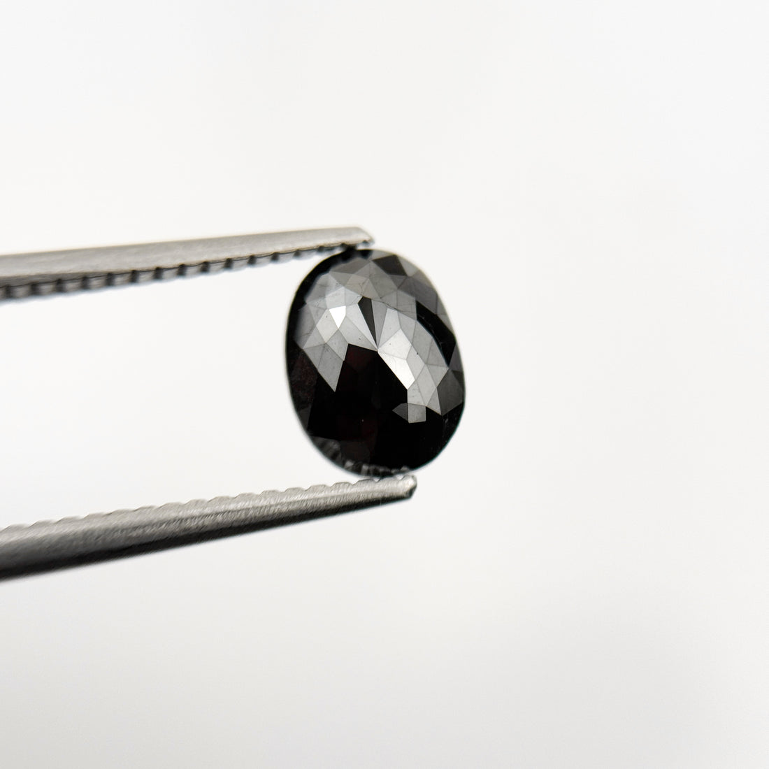 1.43 Ct Oval Rose Cut Black Natural Unique Diamond