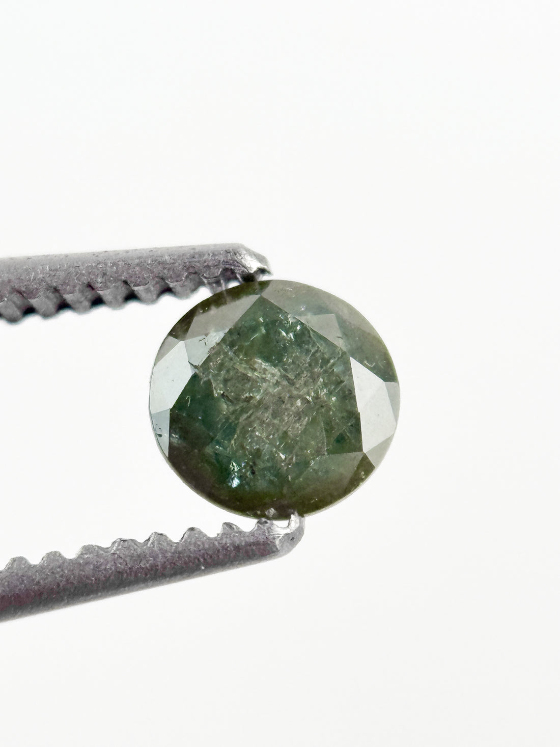0.39 Ct Round Brilliant Cut Green Natural fancy Minimalist Diamond