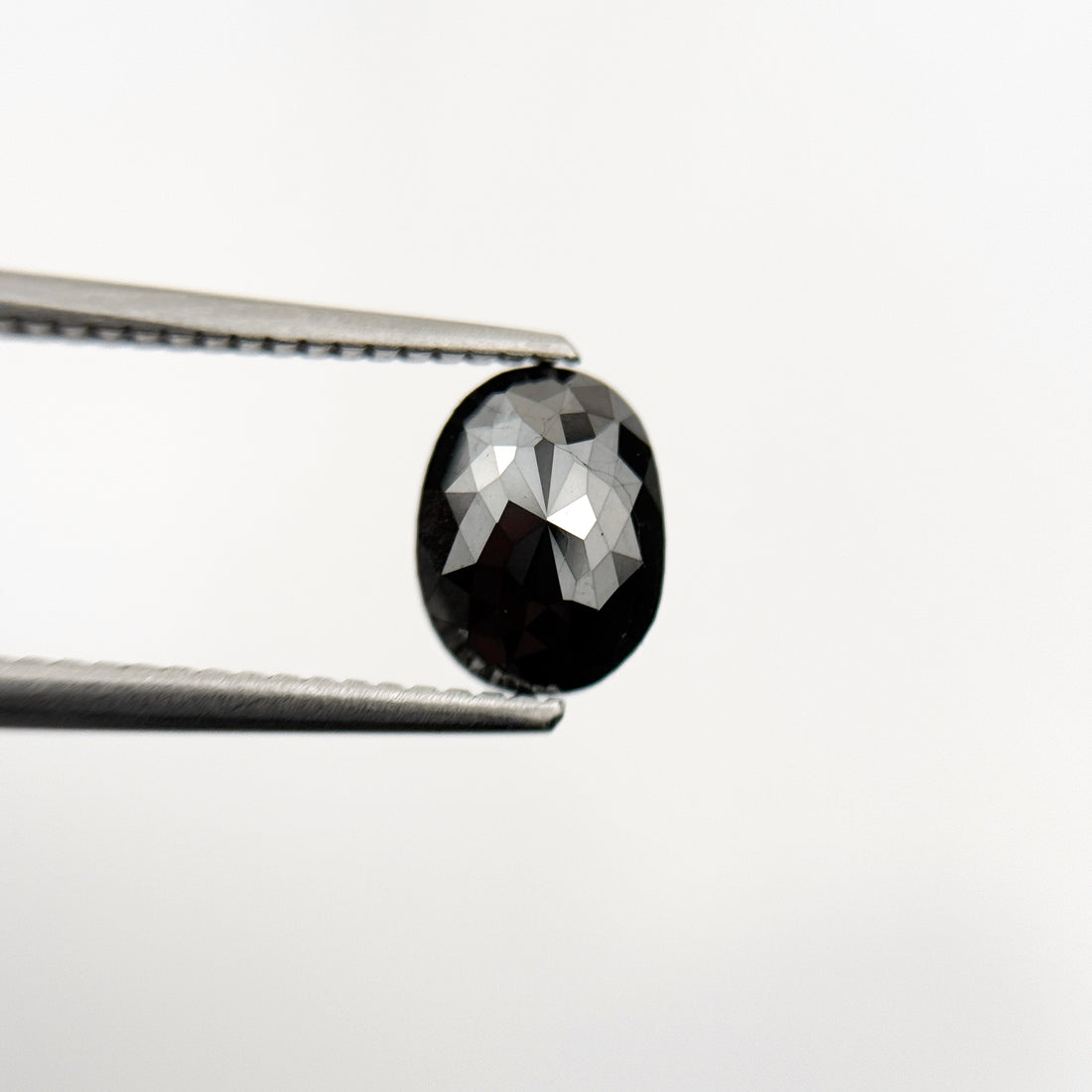 1.43 Ct Oval Rose Cut Black Natural Unique Diamond