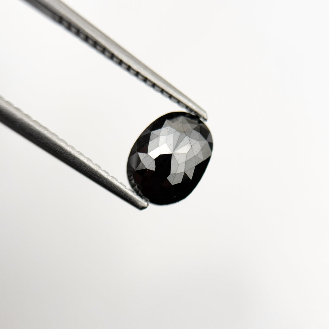 1.43 Ct Oval Rose Cut Black Natural Unique Diamond