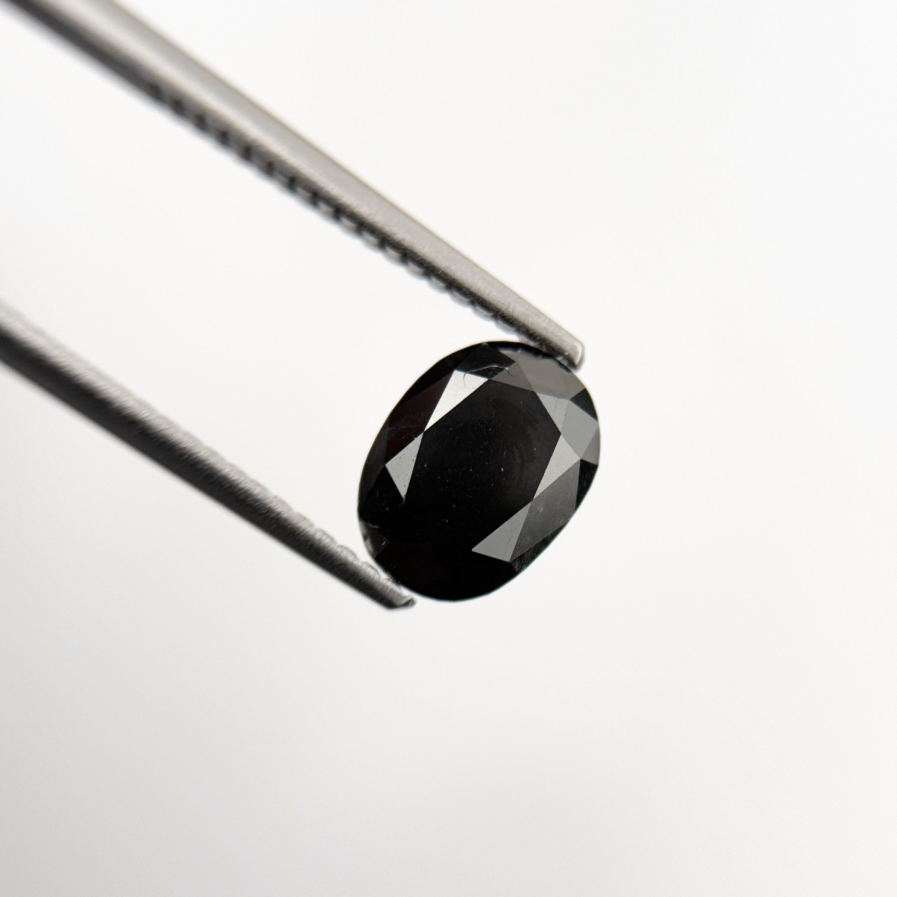 1.43 Ct Oval Rose Cut Black Natural Unique Diamond