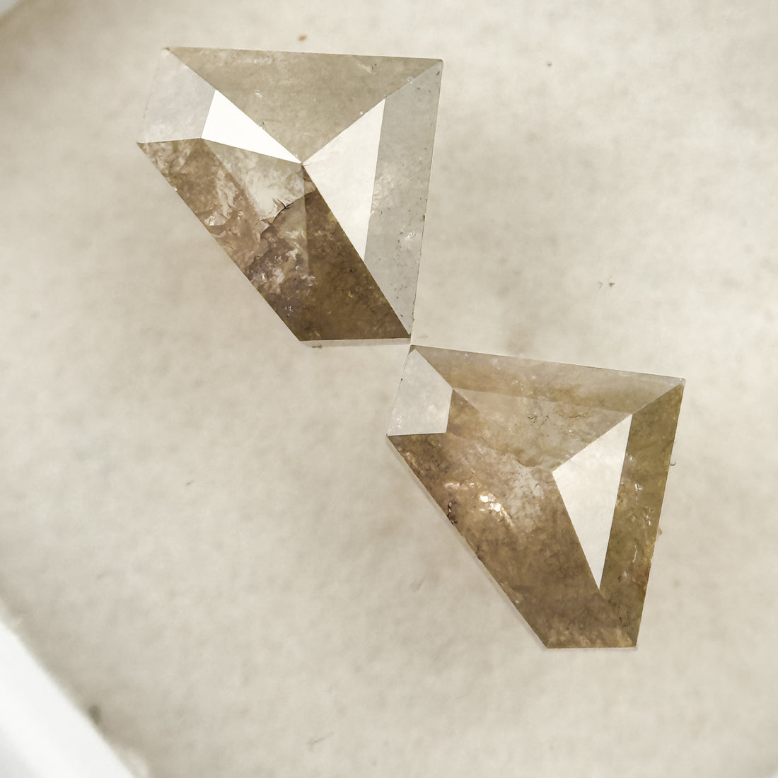 1.71 Ct Pentagon Rose Cut Grey Natural Salt and Pepper Diamond