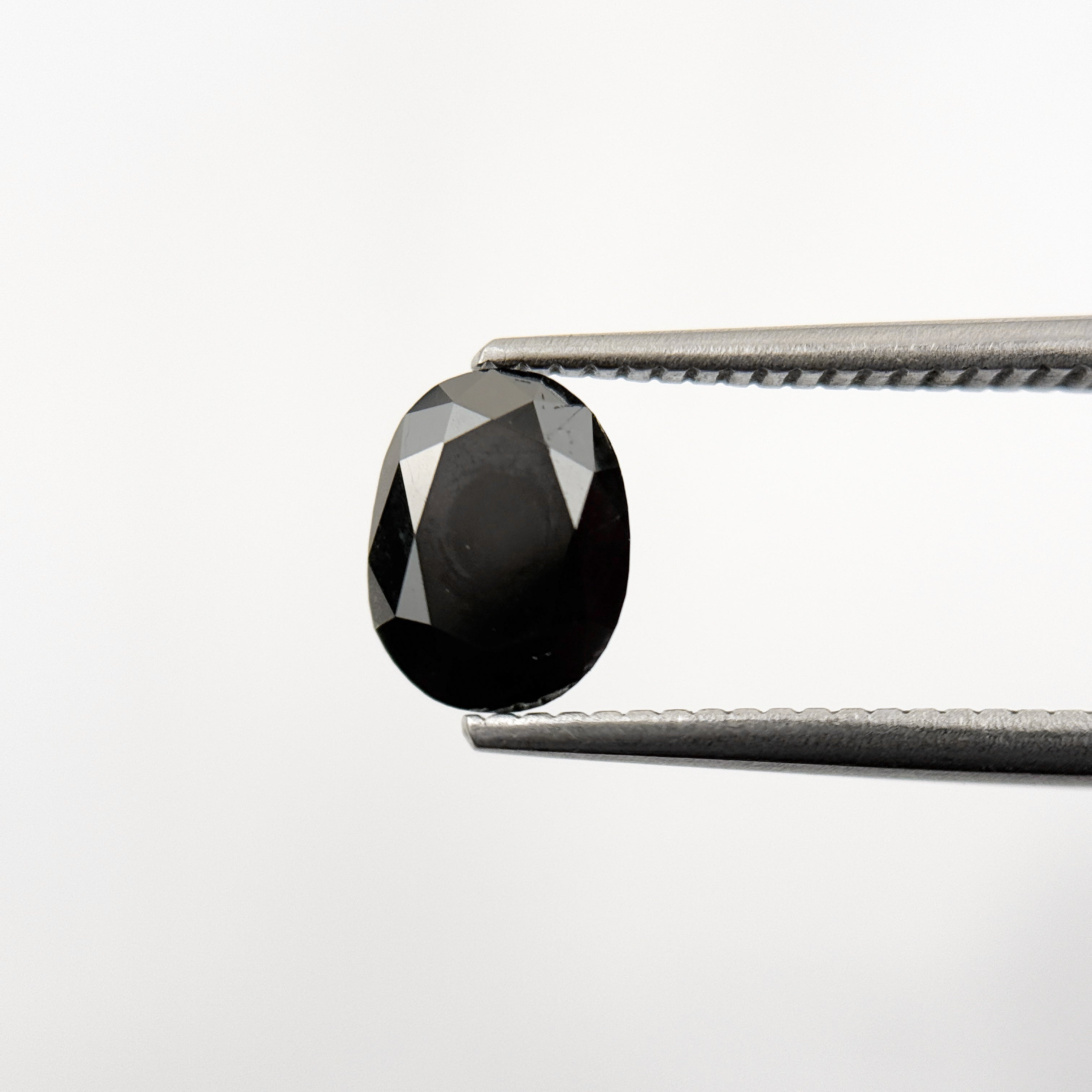 1.43 Ct Oval Rose Cut Black Natural Unique Diamond