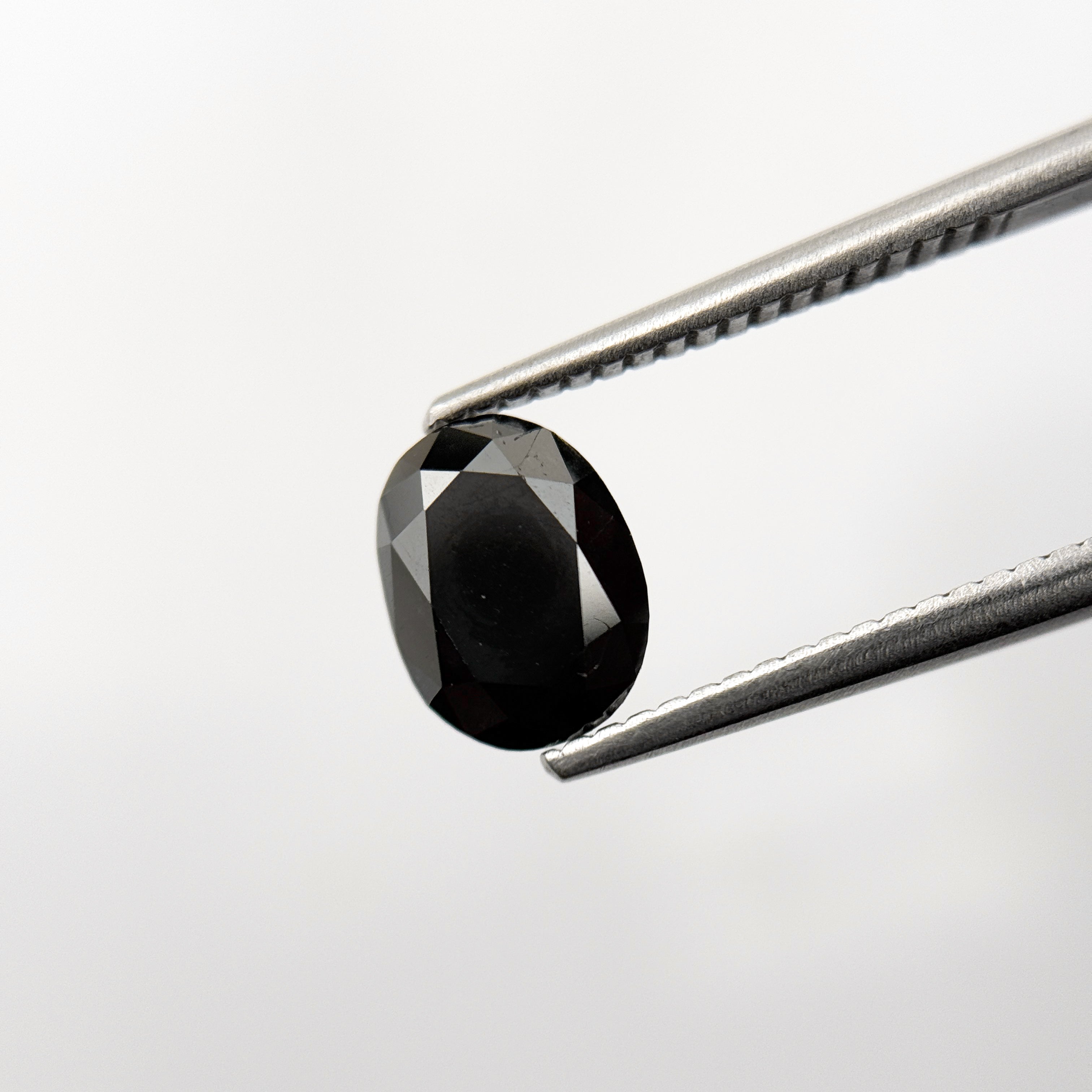 1.43 Ct Oval Rose Cut Black Natural Unique Diamond