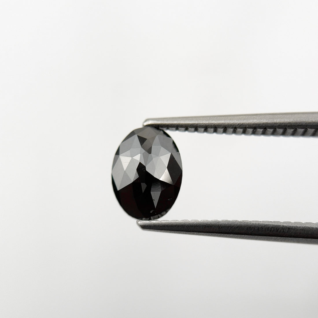 1.18 Ct Oval Rose Cut Black Natural Fancy Diamond