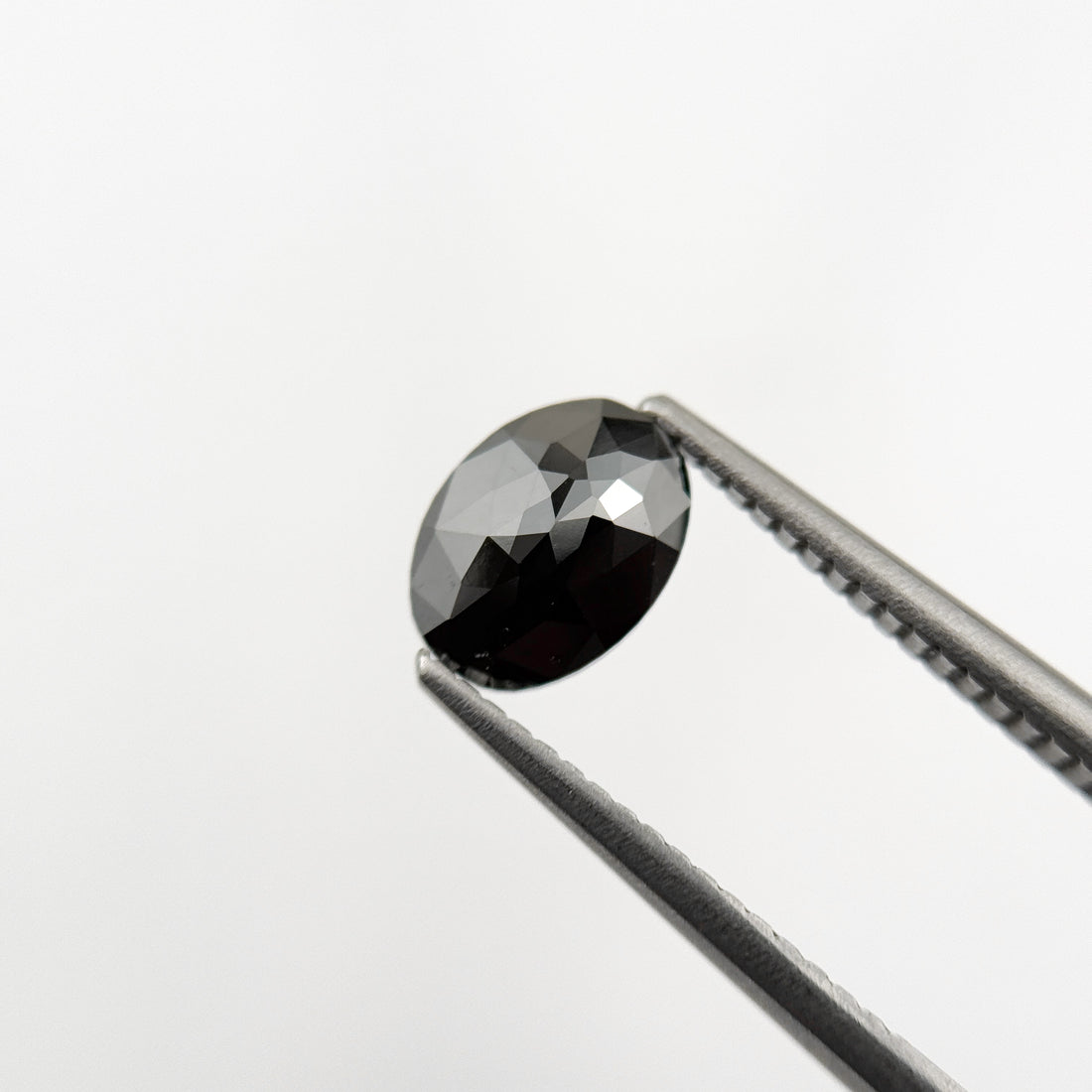 1.18 Ct Oval Rose Cut Black Natural Fancy Diamond