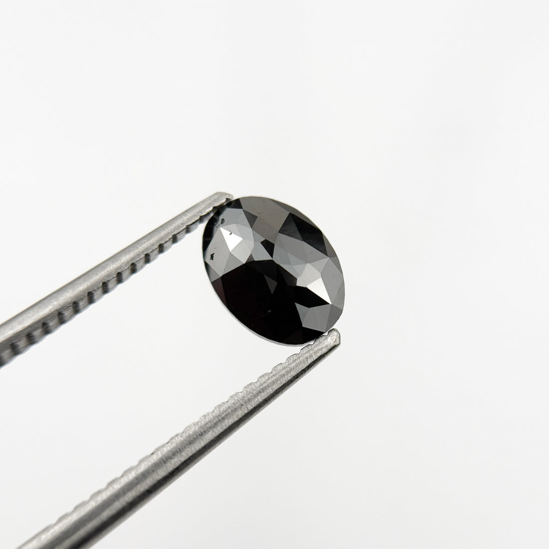 1.18 Ct Oval Rose Cut Black Natural Fancy Diamond