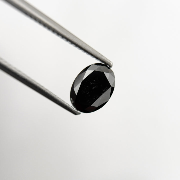 1.18 Ct Oval Rose Cut Black Natural Fancy Diamond