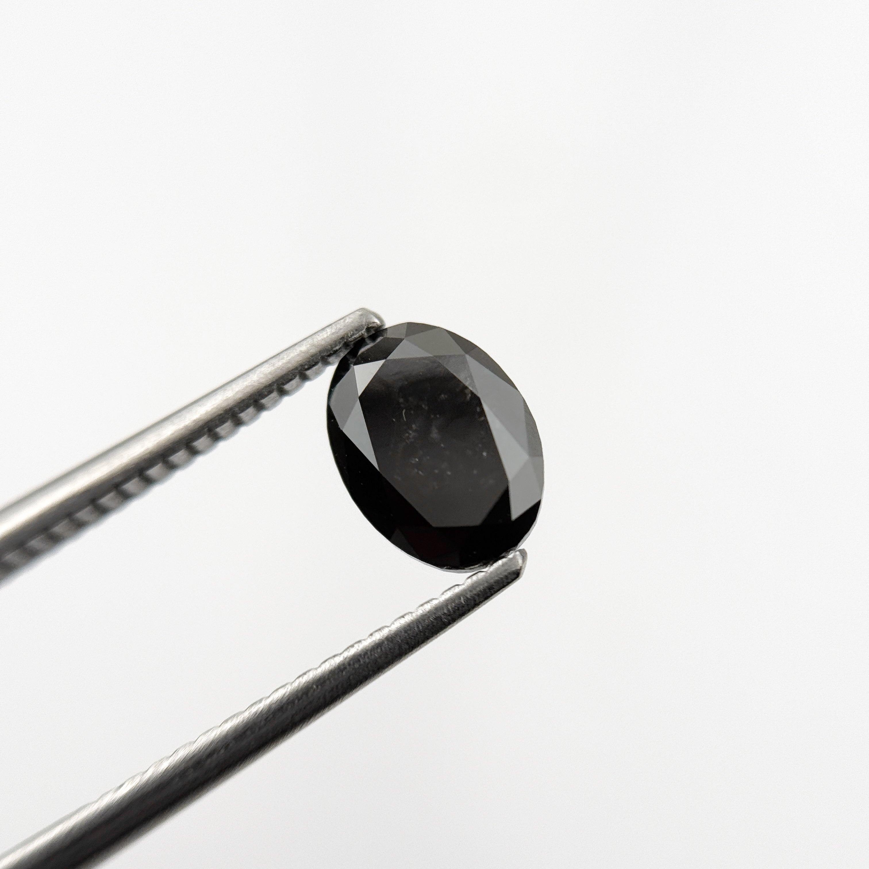 1.18 Ct Oval Rose Cut Black Natural Fancy Diamond