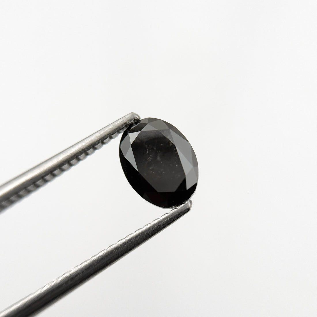 1.18 Ct Oval Rose Cut Black Natural Fancy Diamond