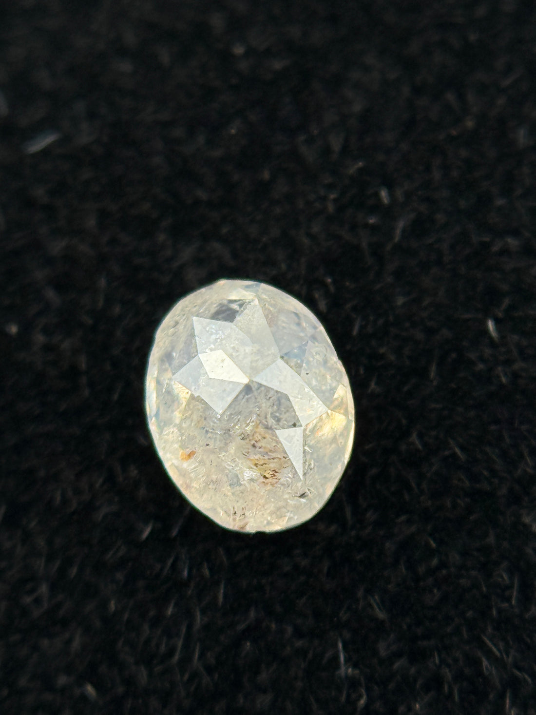 0.39 Ct Oval Rose Cut White Natural Dainty Diamond