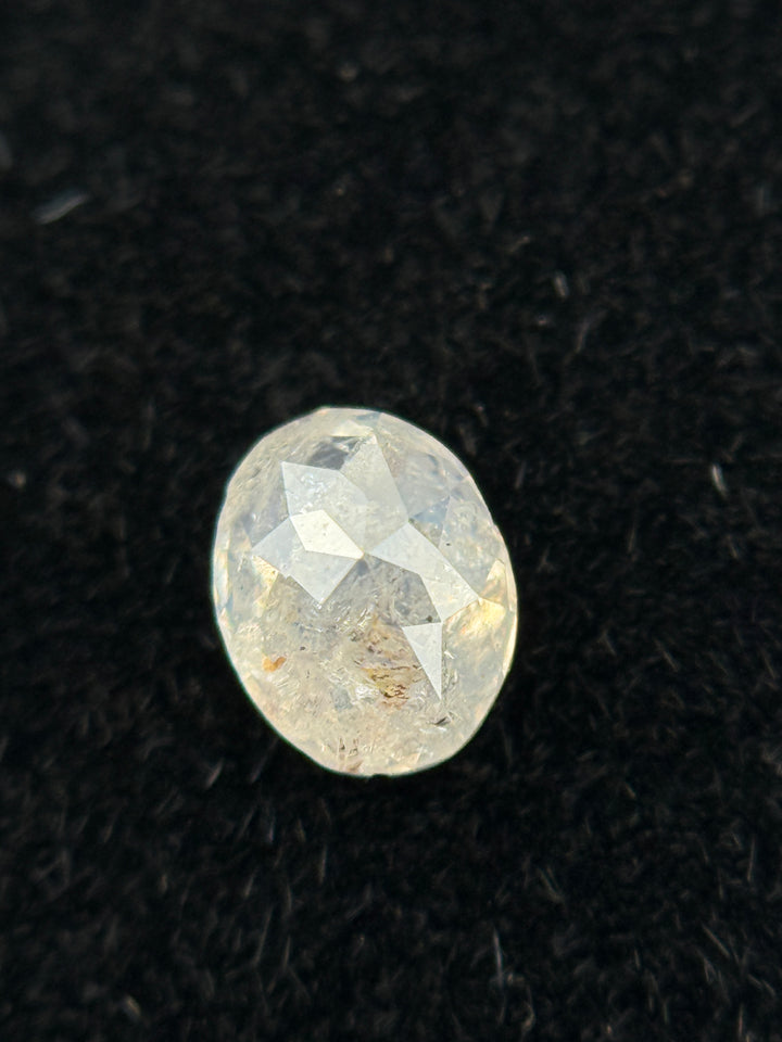 0.39 Ct Oval Rose Cut White Natural Dainty Diamond
