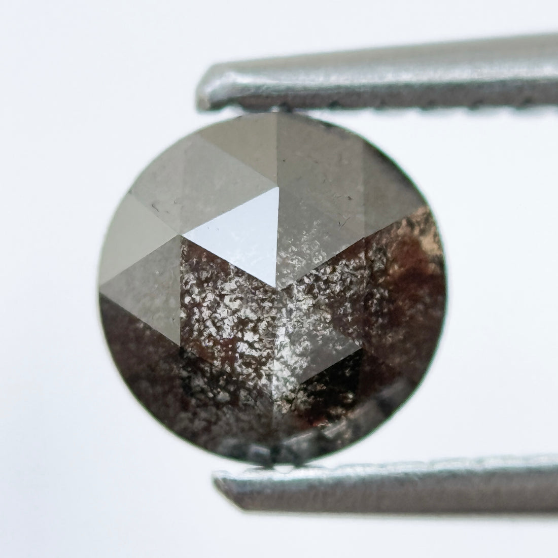 0.82 Ct Round Rose Cut Grey Natural Fancy Diamond
