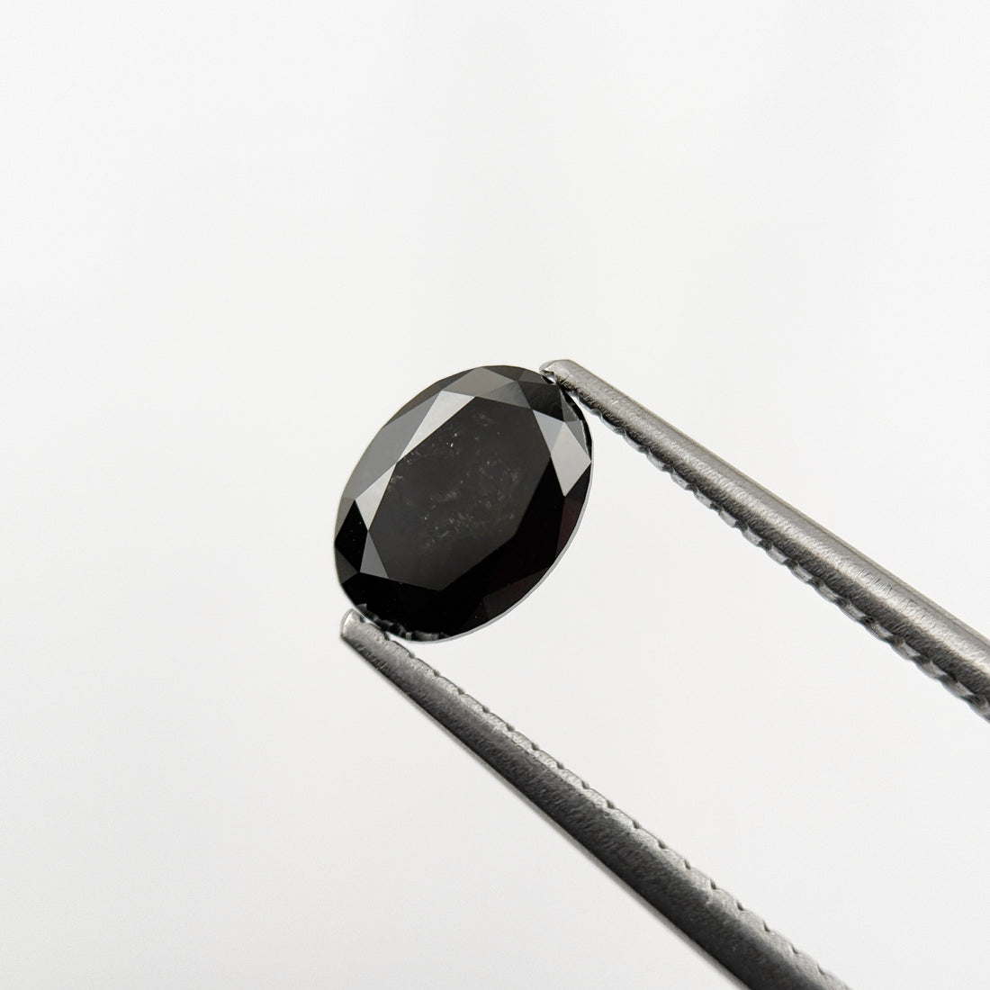 1.18 Ct Oval Rose Cut Black Natural Fancy Diamond