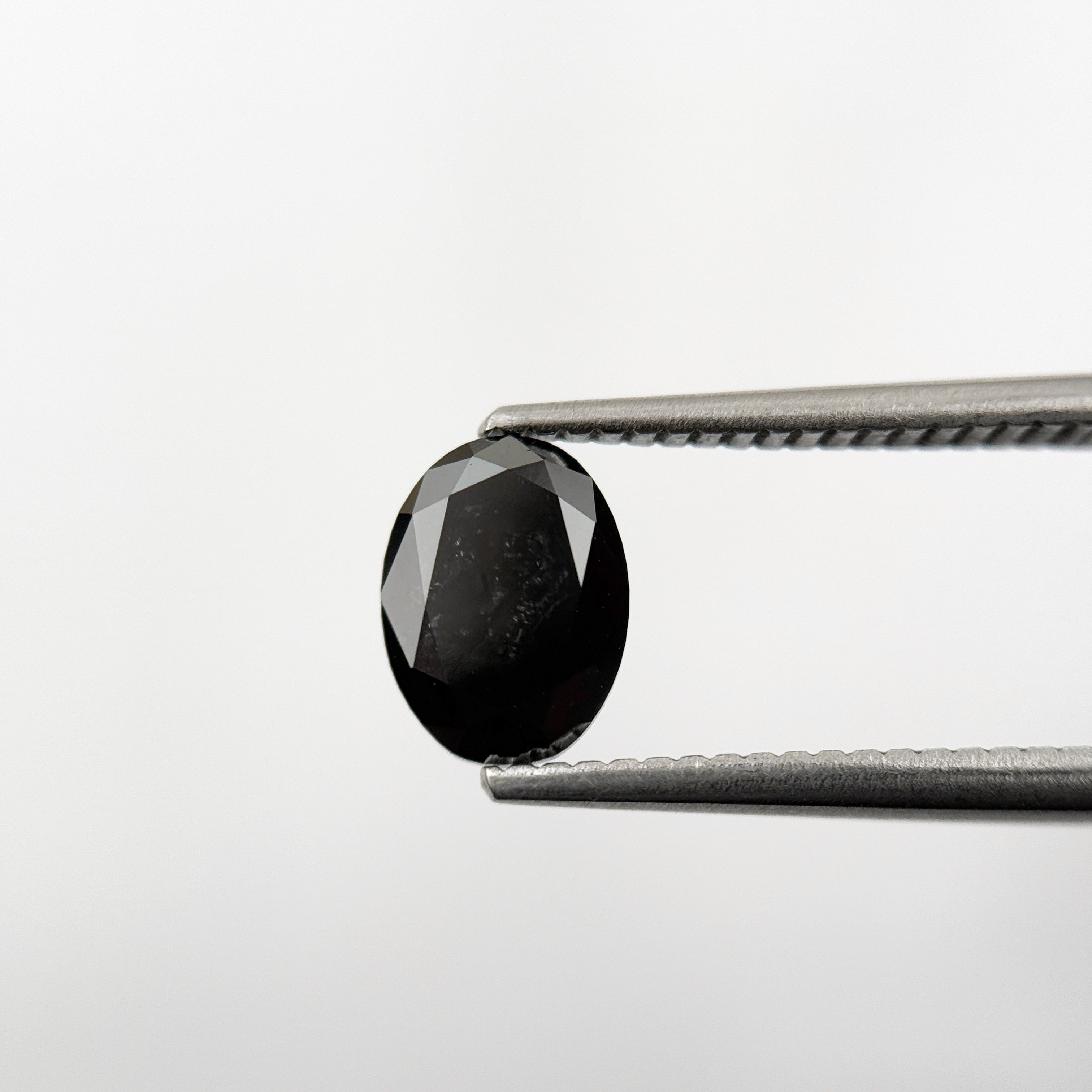 1.18 Ct Oval Rose Cut Black Natural Fancy Diamond