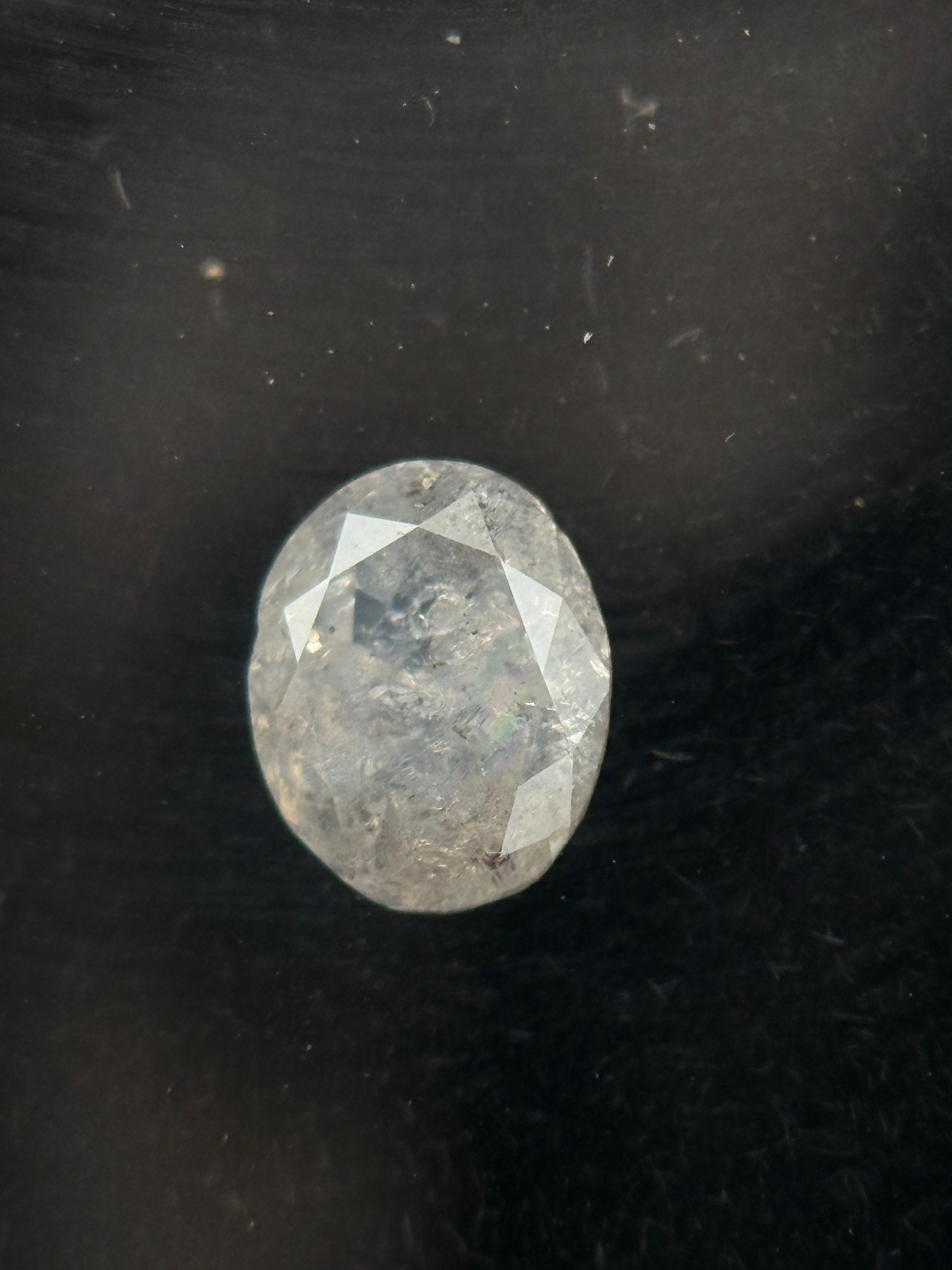 0.39 Ct Oval Rose Cut White Natural Dainty Diamond