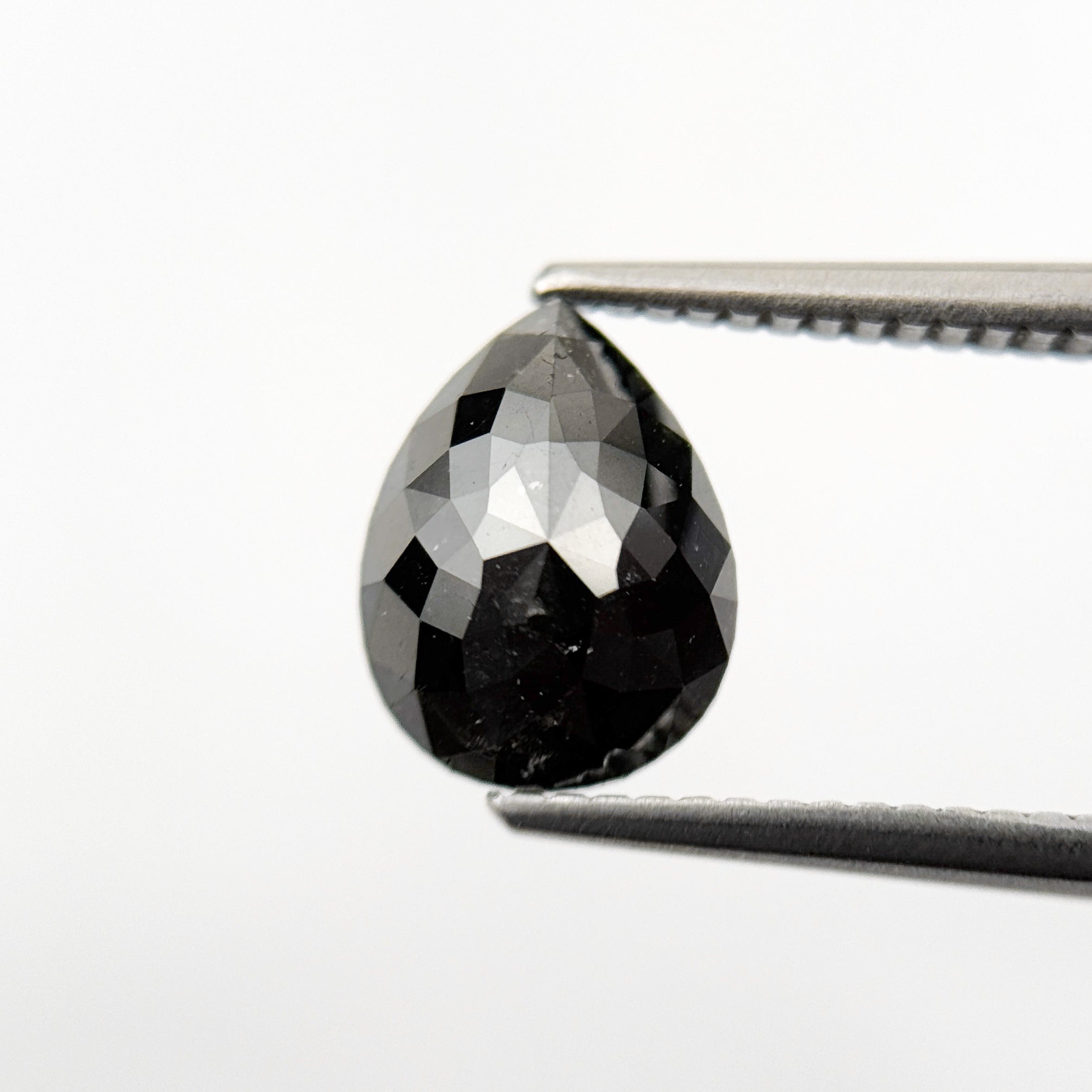 2.27 Ct Pear Rose Cut Black Natural Fancy Diamond