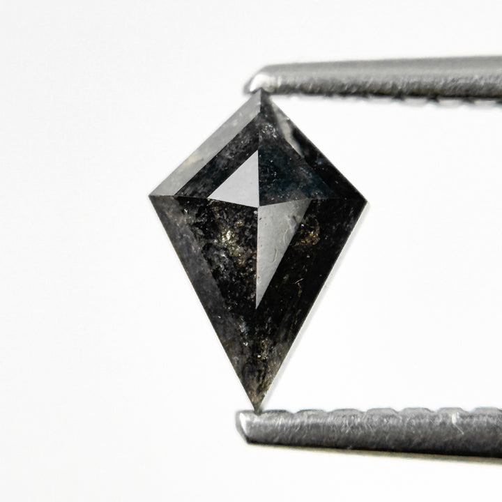 0.73 Ct Kite Rose Cut Grey Natural Salt and Pepper Diamond