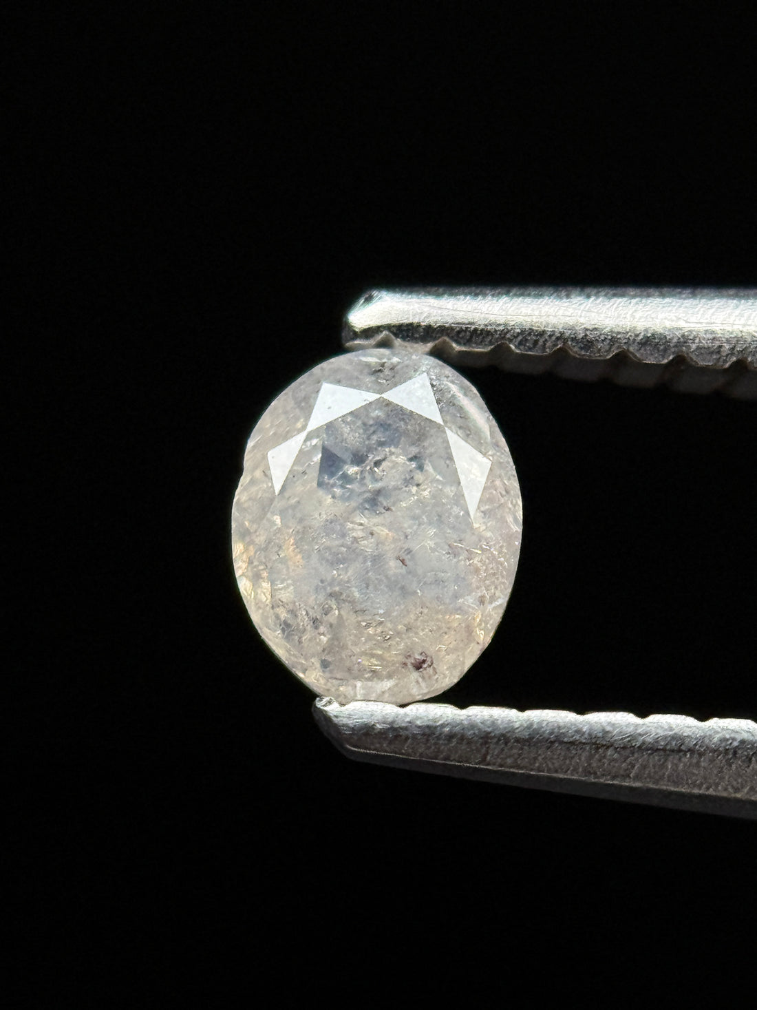 0.39 Ct Oval Rose Cut White Natural Dainty Diamond