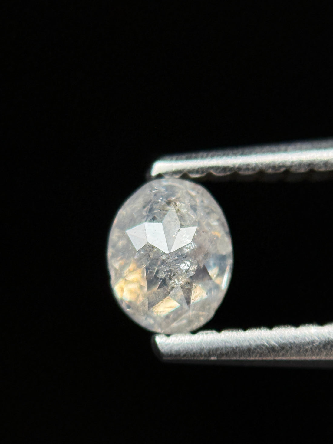 0.39 Ct Oval Rose Cut White Natural Dainty Diamond